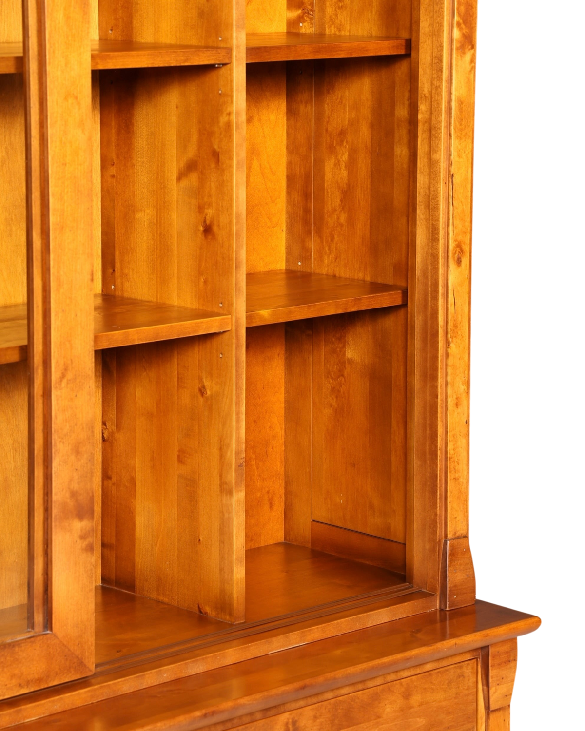 Hauptstadt Möblerei H804 Bücherregal aus warmem honigfarbenem Massivholz mit verstellbaren Regalböden