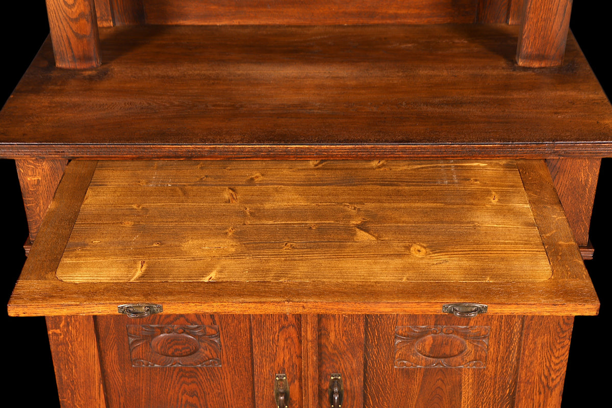 Wunderschönes Jugendstil Sideboard Antik Eiche Kredenz Buffet Anrichte Schrank Kommode