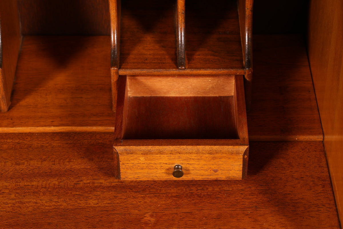 Élégant Secrétaire Anglais Secrétaire à Gradin en If Vitrine Armoire Bureau Mobilier d&