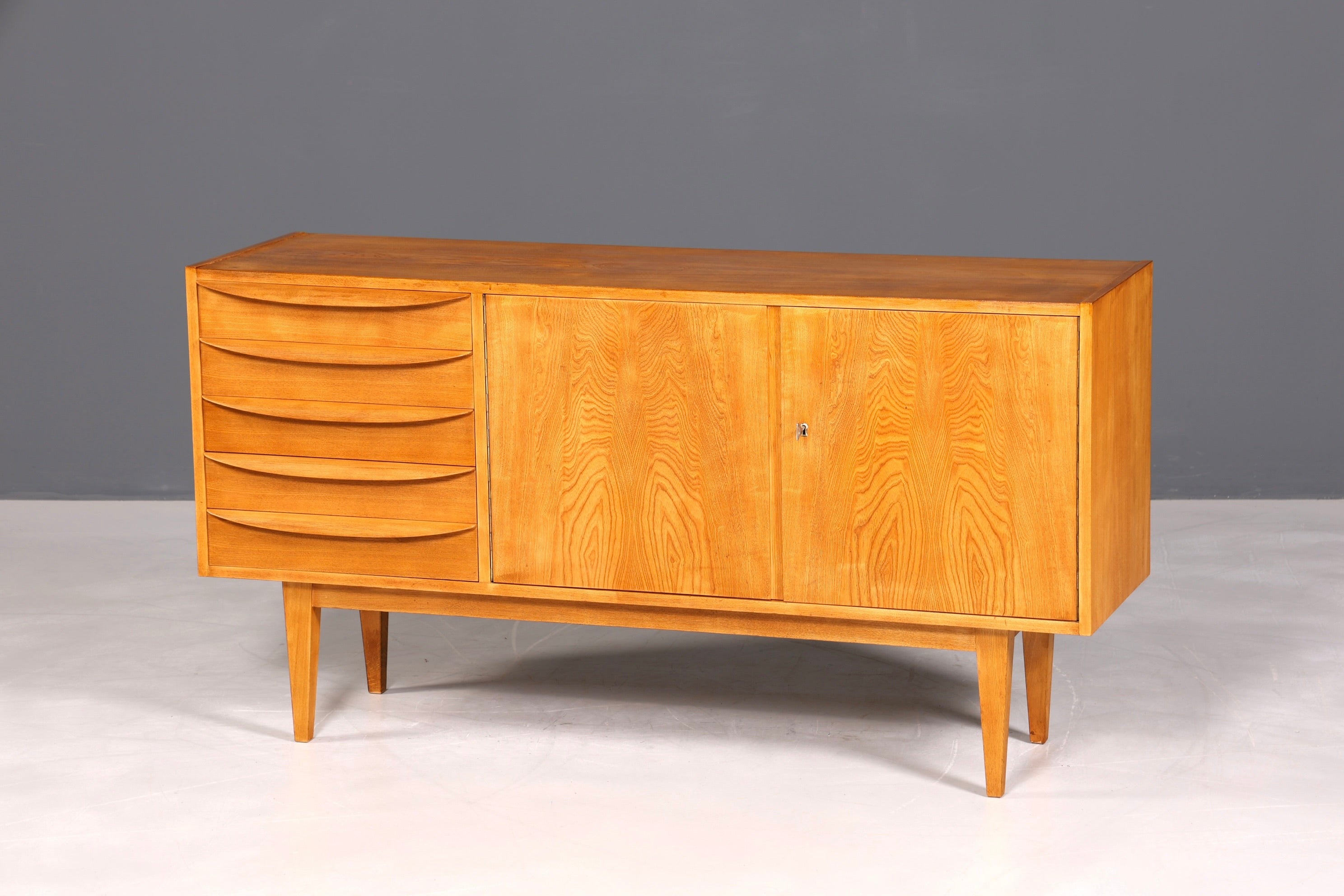 Original Hellerau Franz Ehrlich 602 Sideboard Mid Century TV Schrank VEB