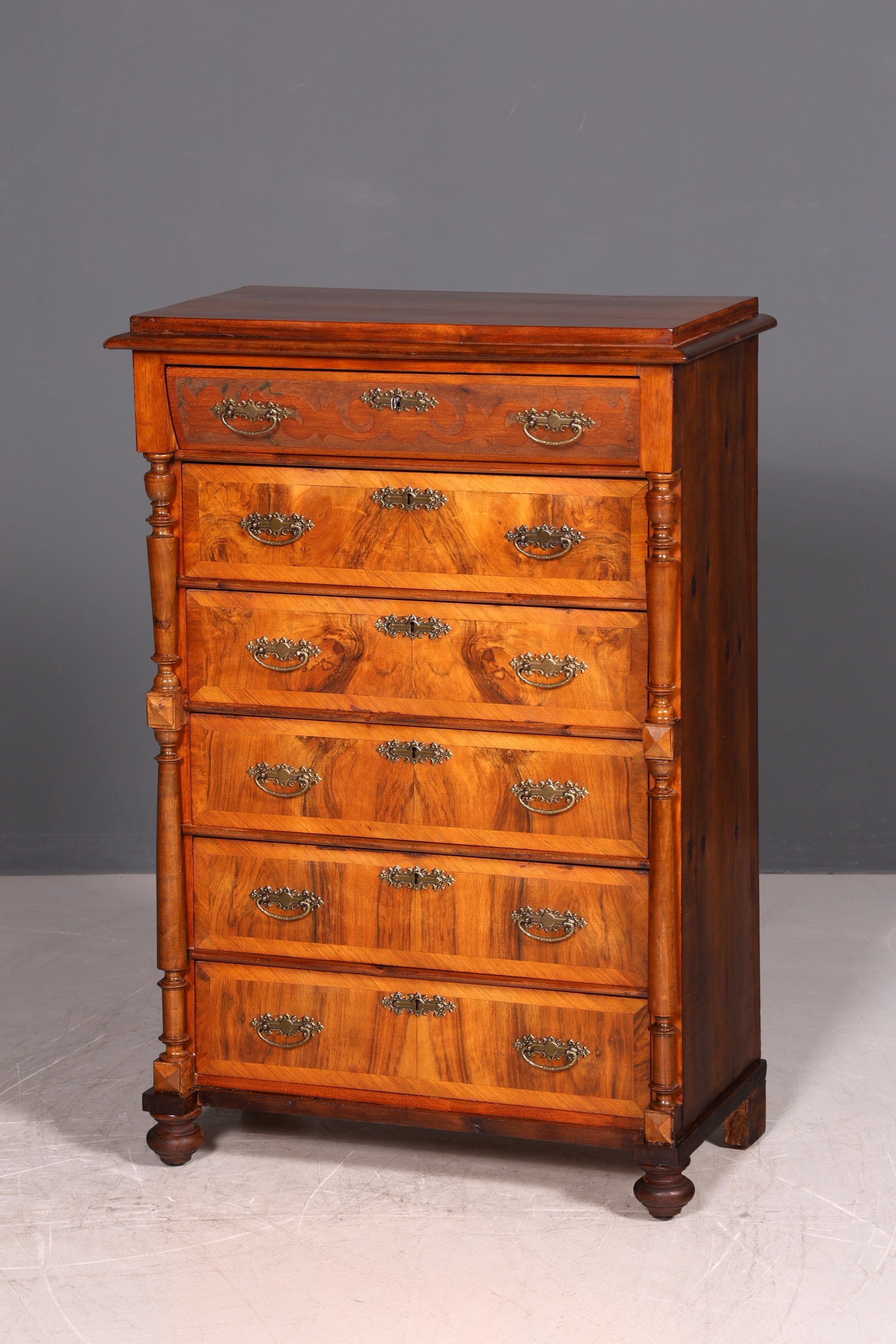 G467 Finish cm Wunderschöne Gründerzeit Kommode Jugendstil Vertiko Schubladenkommode Antik Wäschekommode (Kopie) (Kopie)