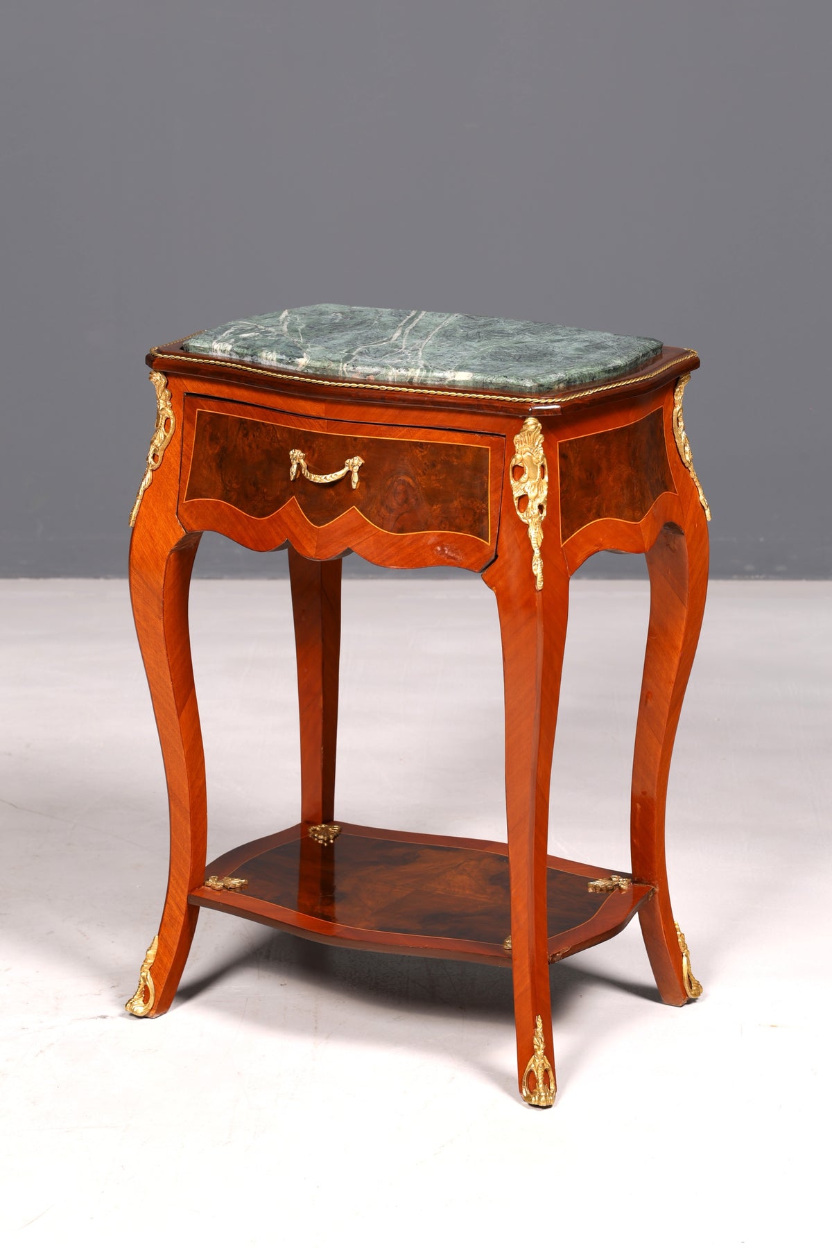Traumhafter Louis XV Beistelltisch Barock Stil Ablagetisch Marmor Kommode Telefontisch