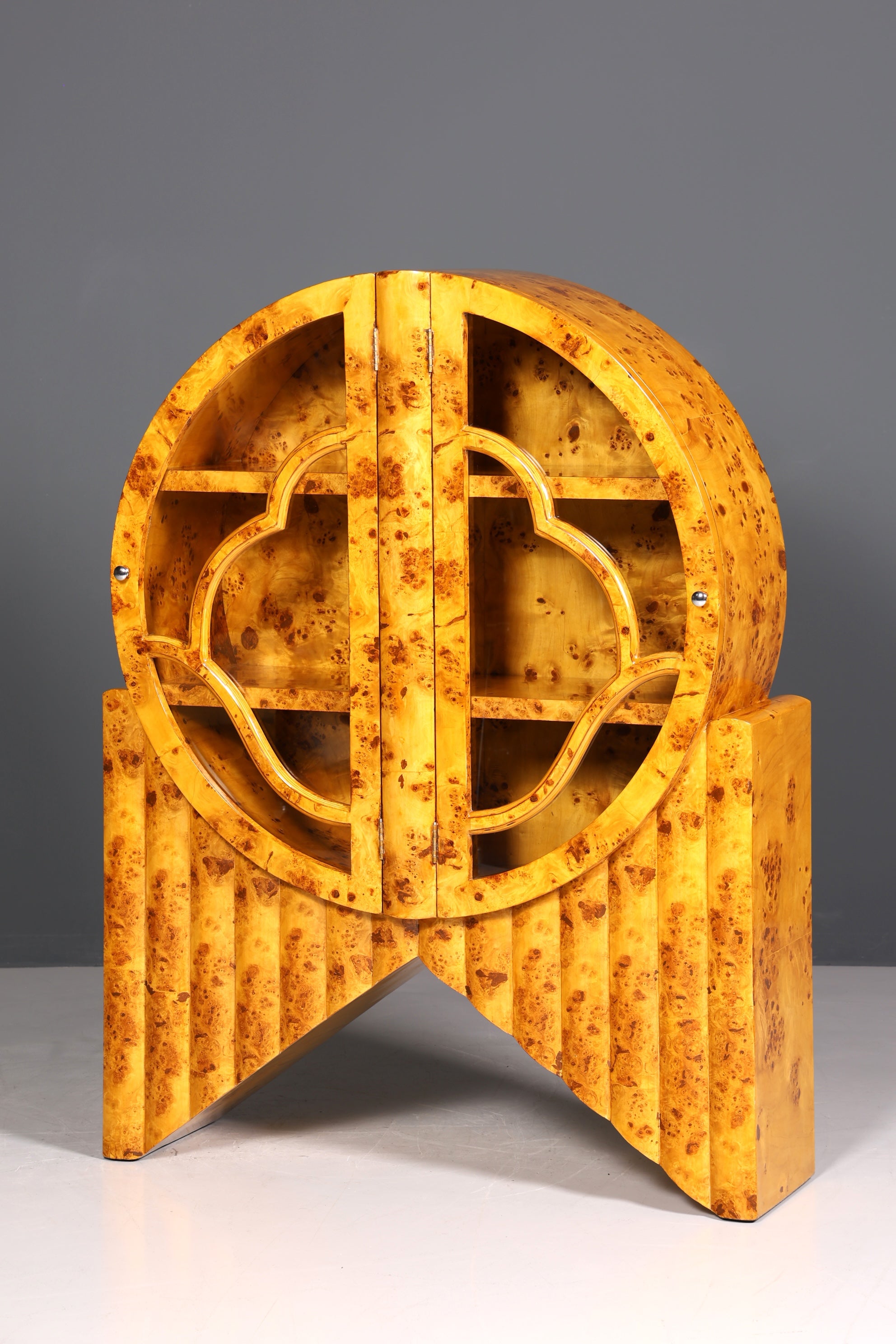 Vitrine impressionnante de style Art déco, bibliothèque, étagère de rangement pour livres, meuble vitré