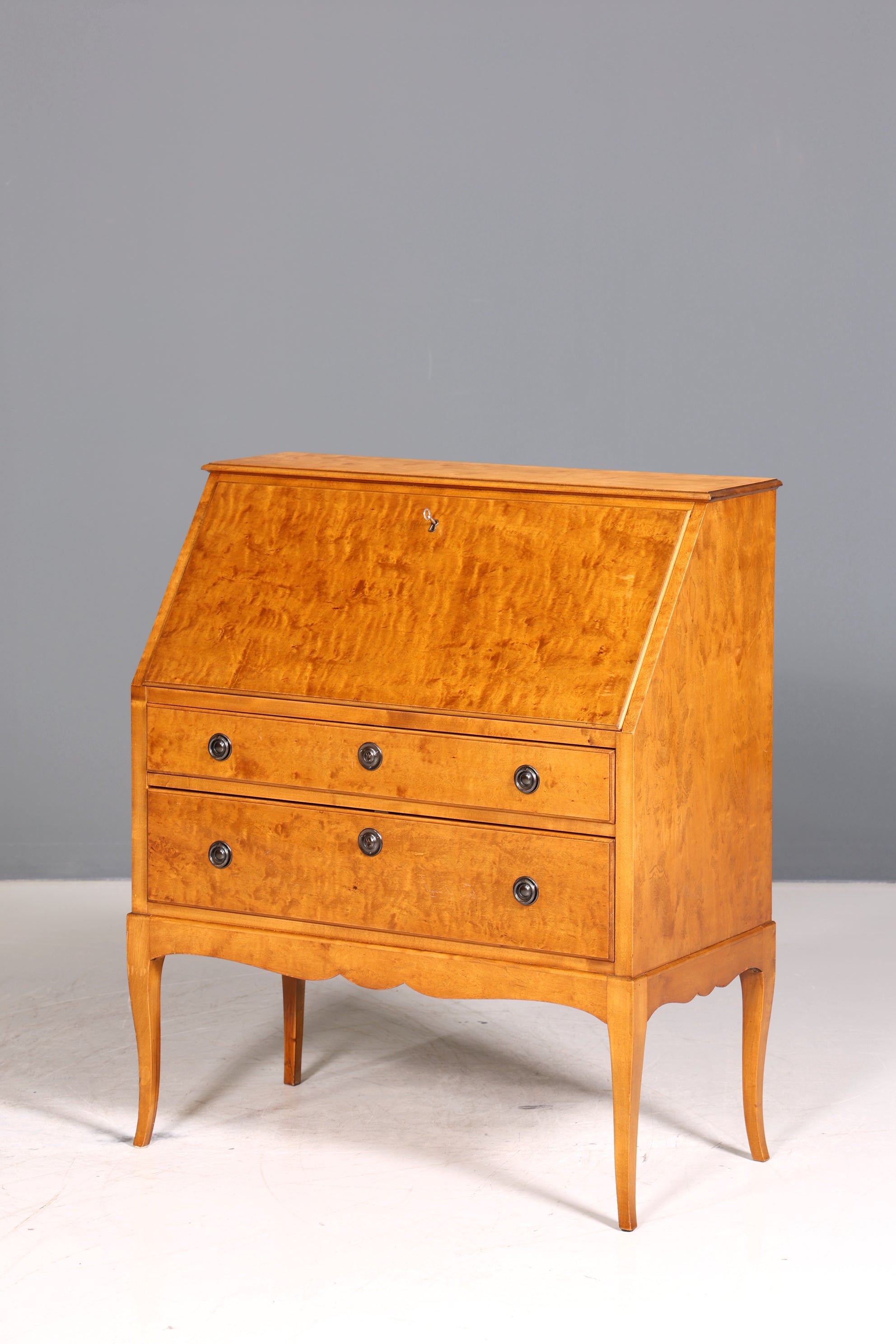 Traumhafter Sekretär um 1946 Büro Kommode echt Holz Schreibtisch Bürokommode