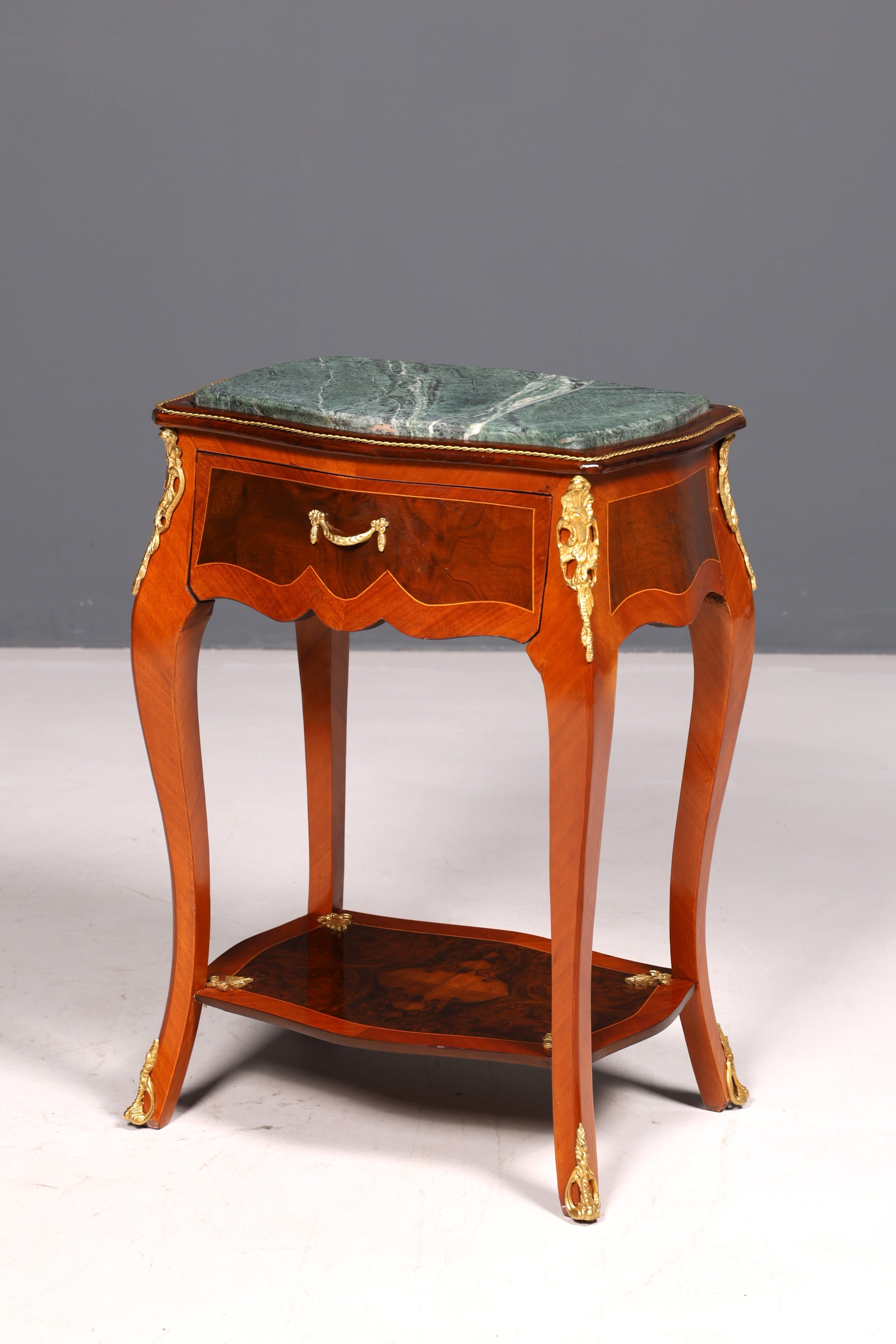 Traumhafter Louis XV Beistelltisch Barock Stil Ablagetisch Marmor Kommode Telefontisch