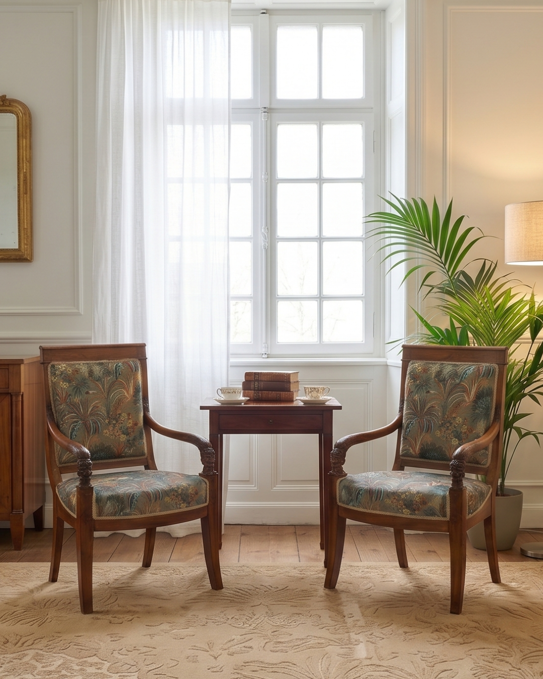 Unique Charles X Armchair Biedermeier Secretary Chair circa 1810 Armchair from France 2 of 2