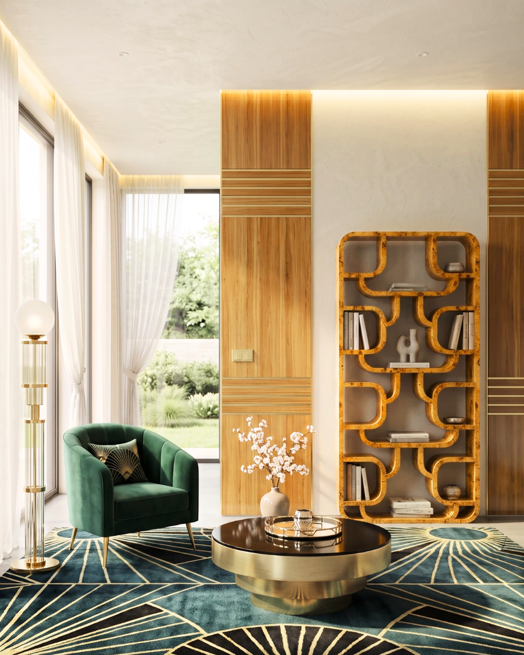 Beeindruckendes Ludvik Volak Stil Bücherregal Birke Art Deco Stil Luxus Möbel Kult Bibliothek Raumteiler