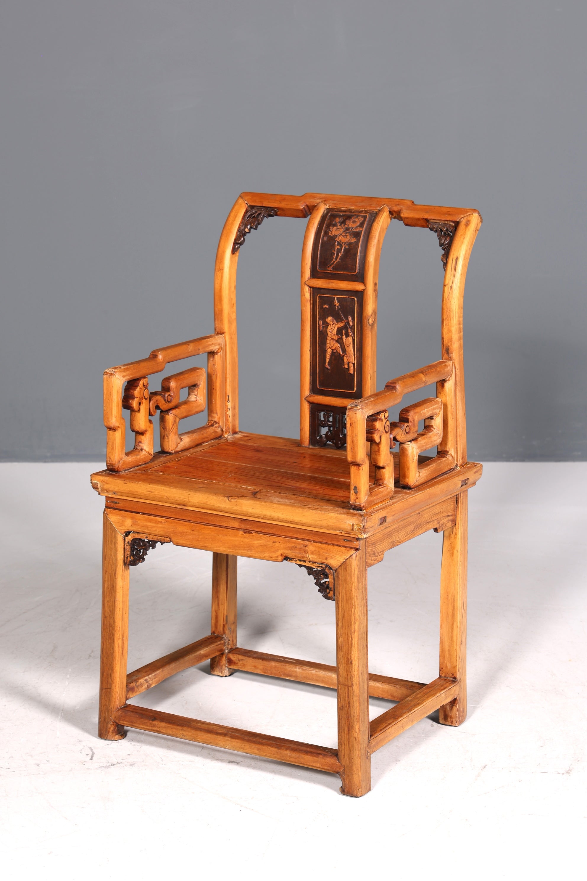 Magnifique fauteuil chinois, chaise en bois, chaise secrétaire asiatique ancienne