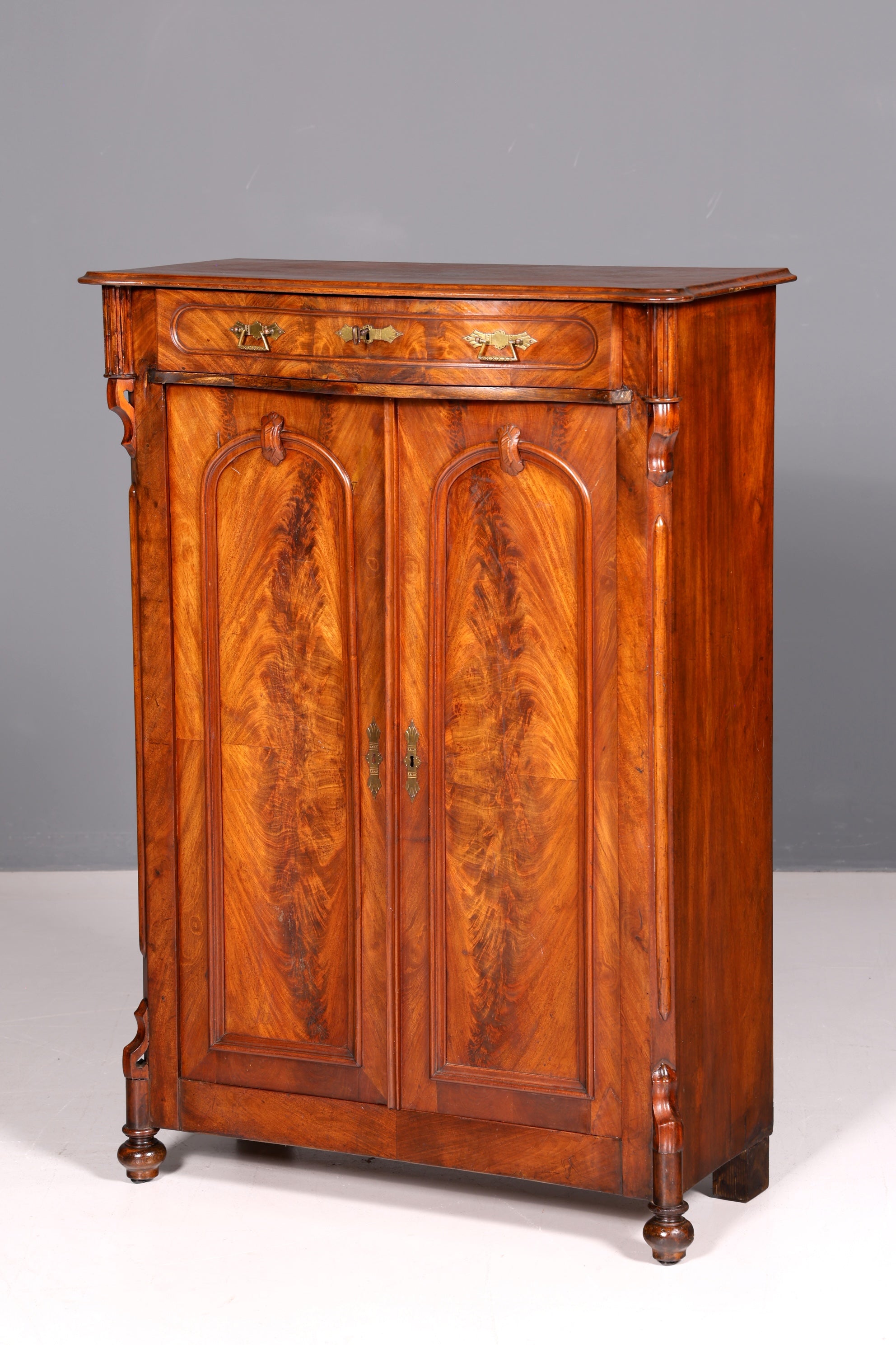 Wunderschöner Louis Philippe Schrank Gründerzeit Vertiko Highboard Antik um 1880