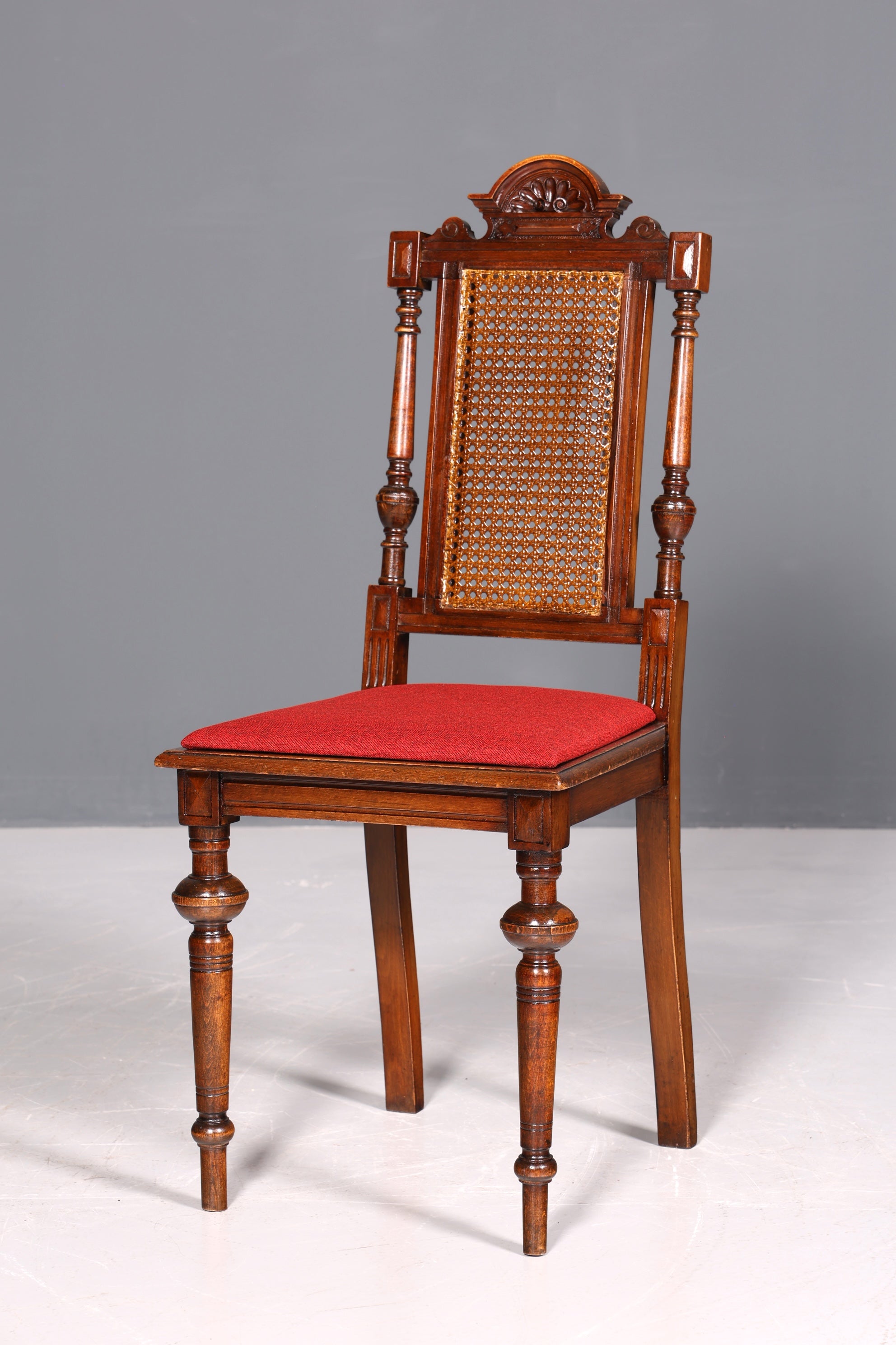 Stilvoller Gründerzeit Stuhl Antik Korbgeflecht Schreibtisch Stuhl Sekretär Stuhl Antik Küchenstuhl 1 von 2