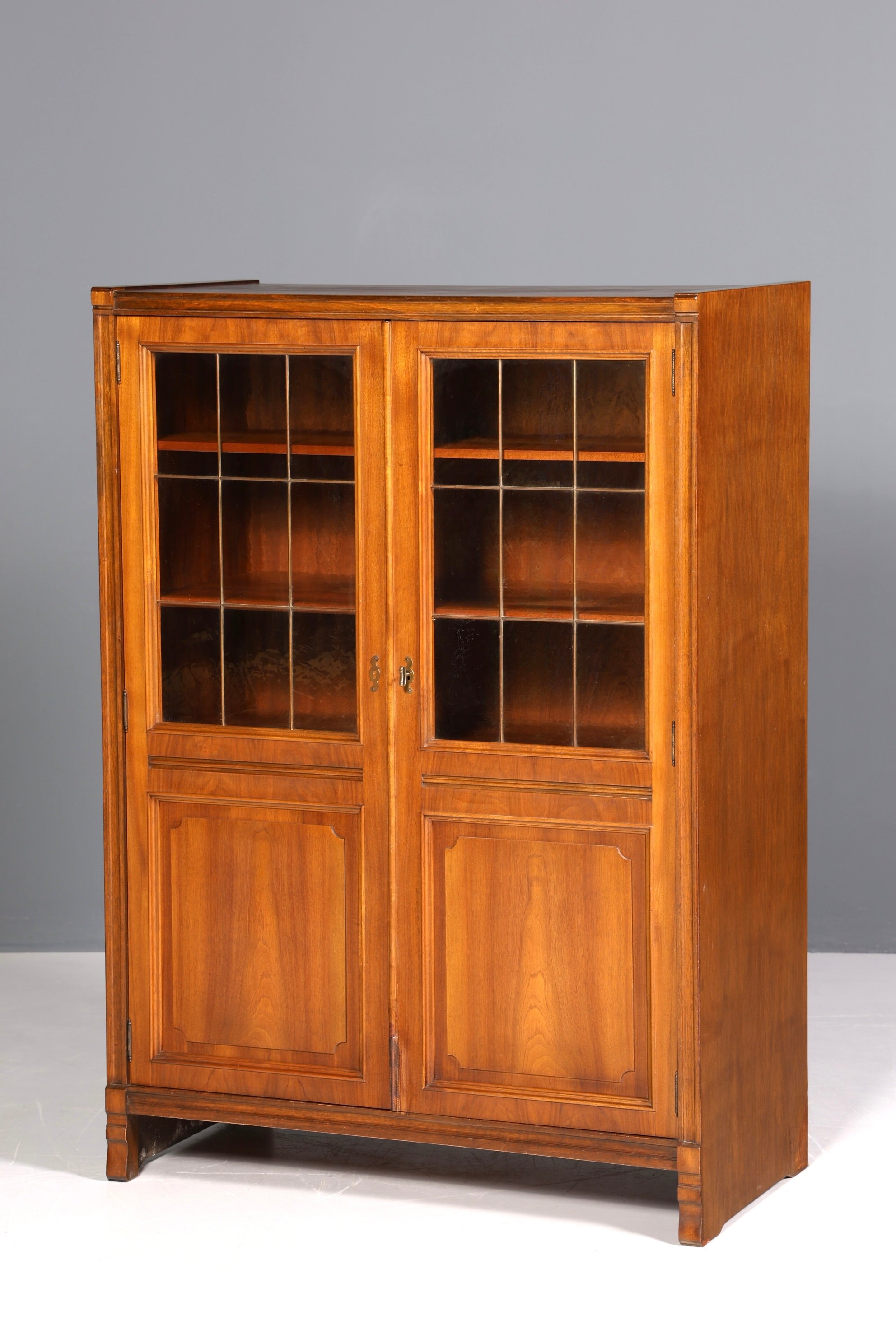 Traumhafte Jugendstil Vitrine Antike Holz Bücherschrank Eiche Antik Schrank Geschirrschrank