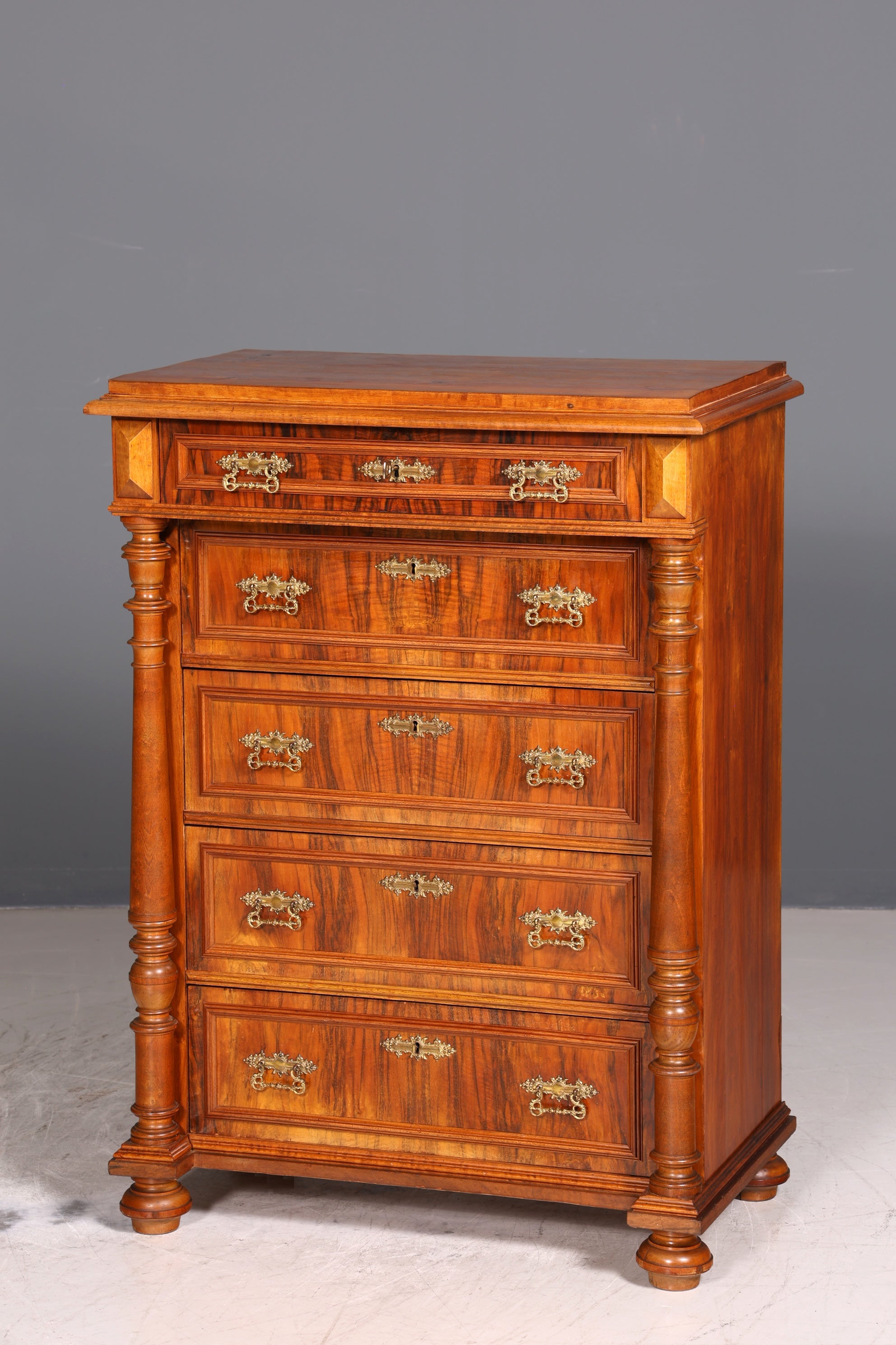 Wunderschönes Gründerzeit Vertiko Louis Philippe Kommode um 1880 Schubladenkommode Chiffoniere