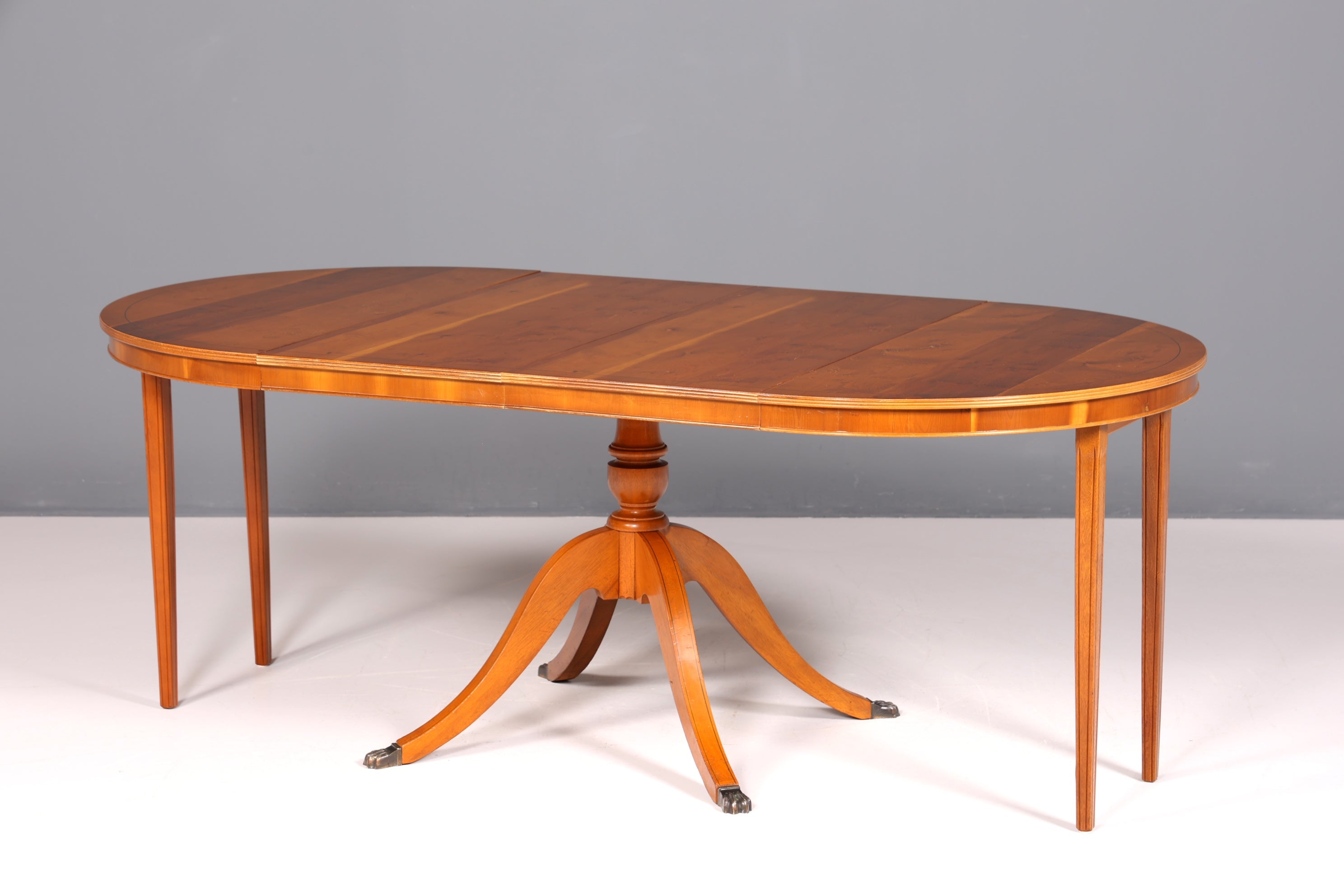 Table de salle à manger extensible de style anglais, style antique, table de cuisine Regency des années 60, en bois d&