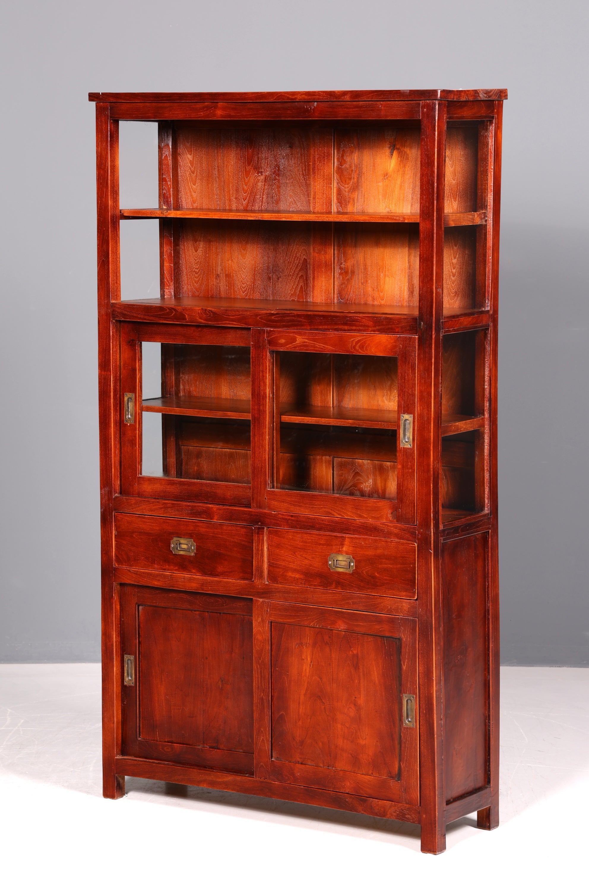 Wunderschöner Maritimer Vitrinenschrank Englisch Echt Holz Bibliothek Englische Anrichte Antik