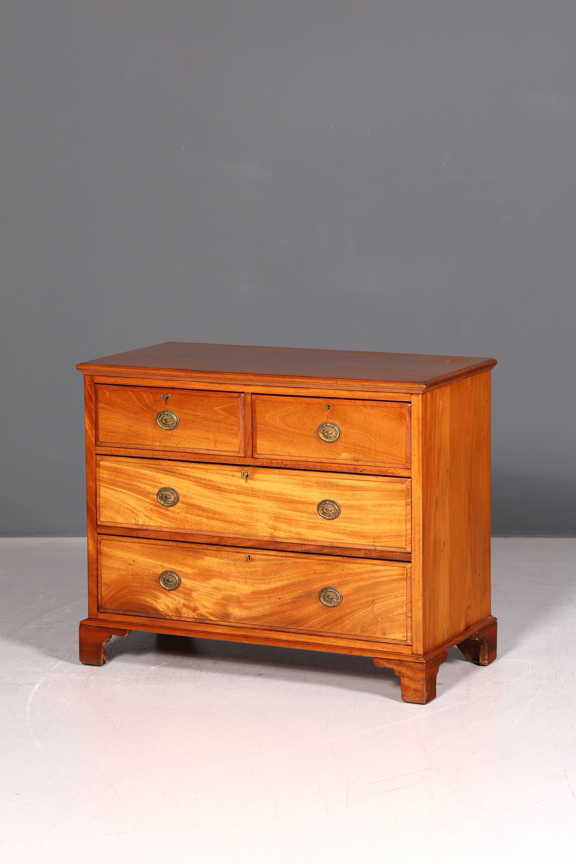 Edle Englische Kommode Antik Massiv Echt Holz Sideboard Vintage Schubladen