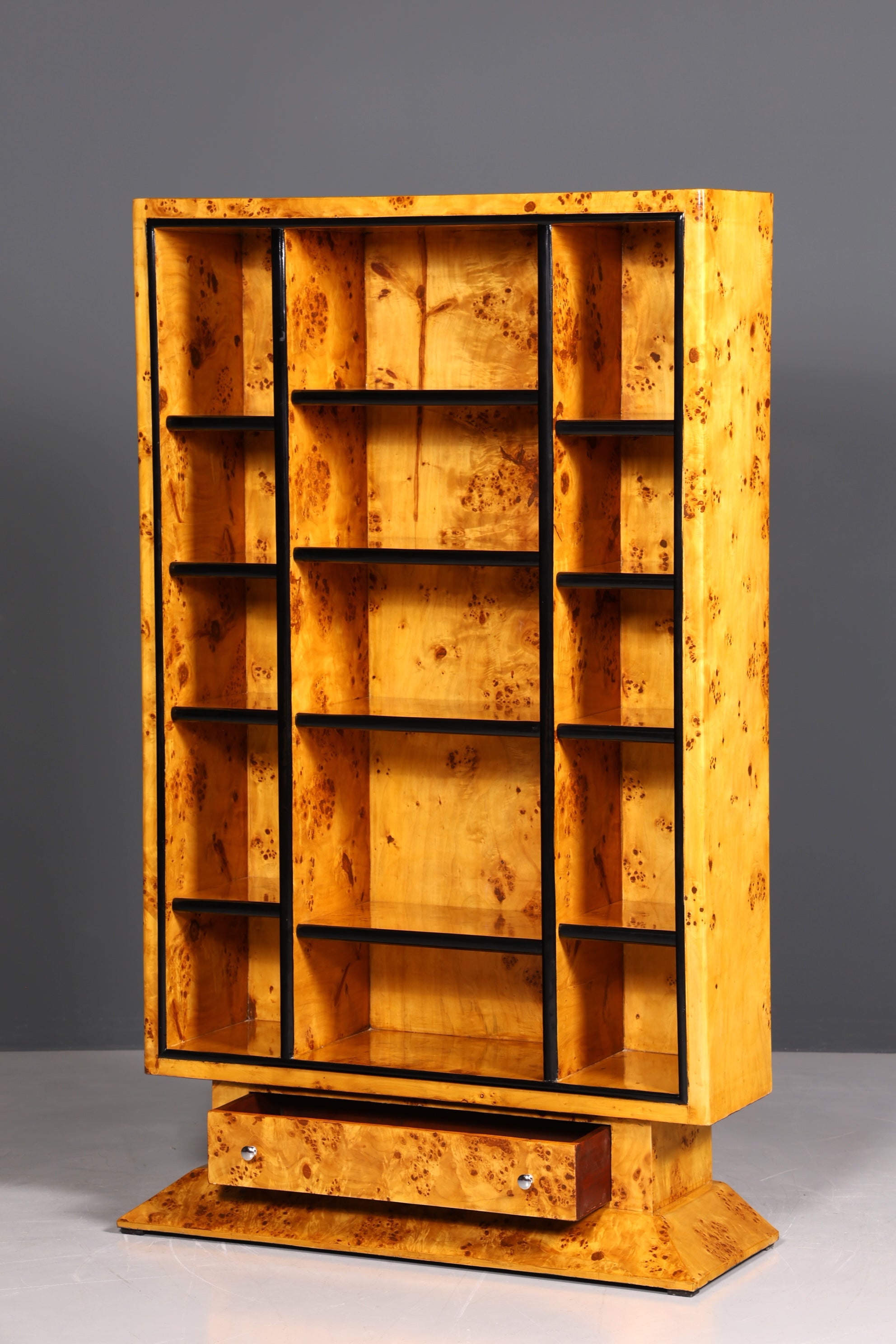 Beeindruckendes Art Deco Design Bücherregal Birke Luxus Regal Biedermeier Bibliothek