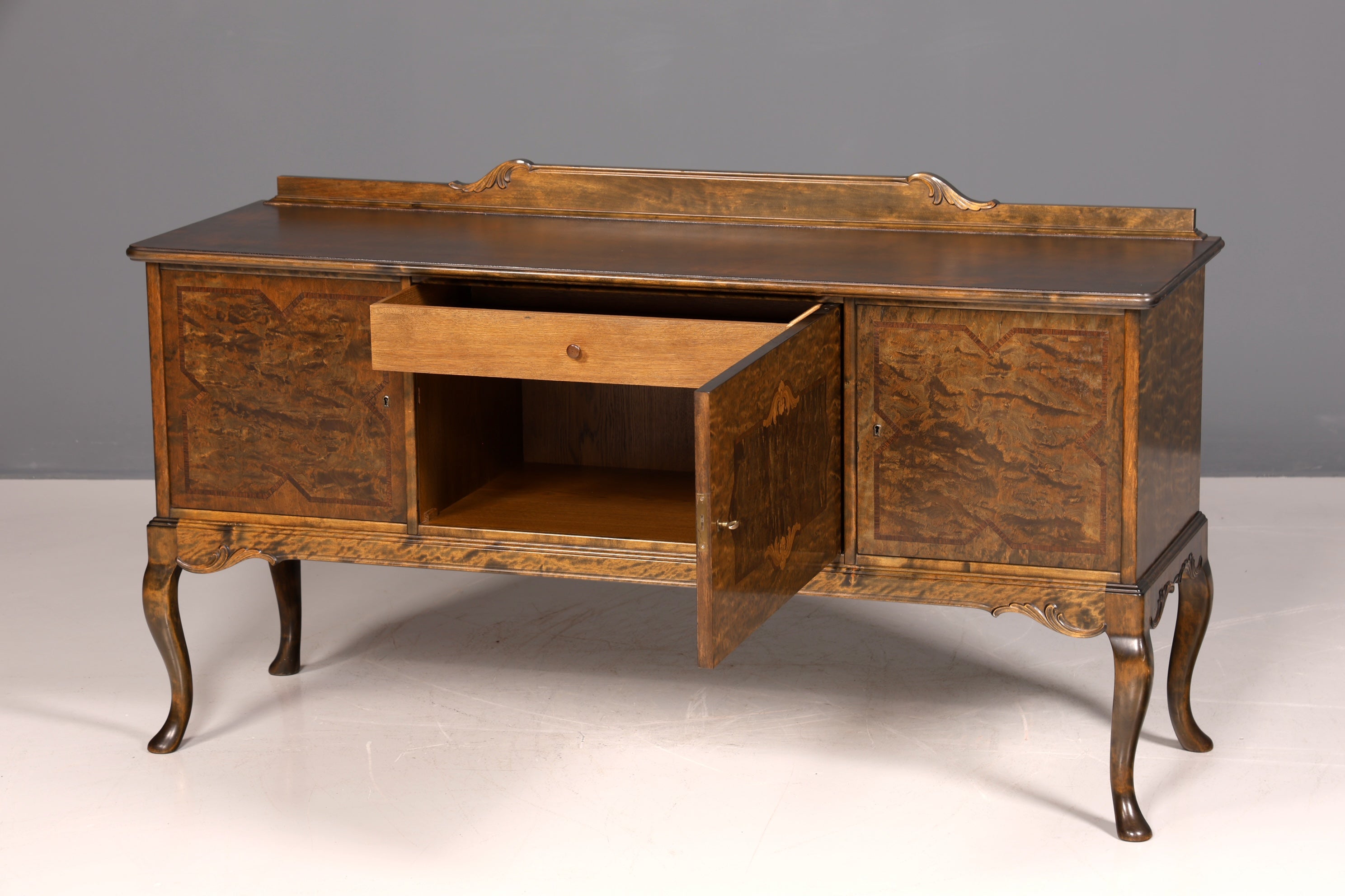 Buffet Chippendale onirique, meuble de style baroque, meuble TV ancien des années 50/60