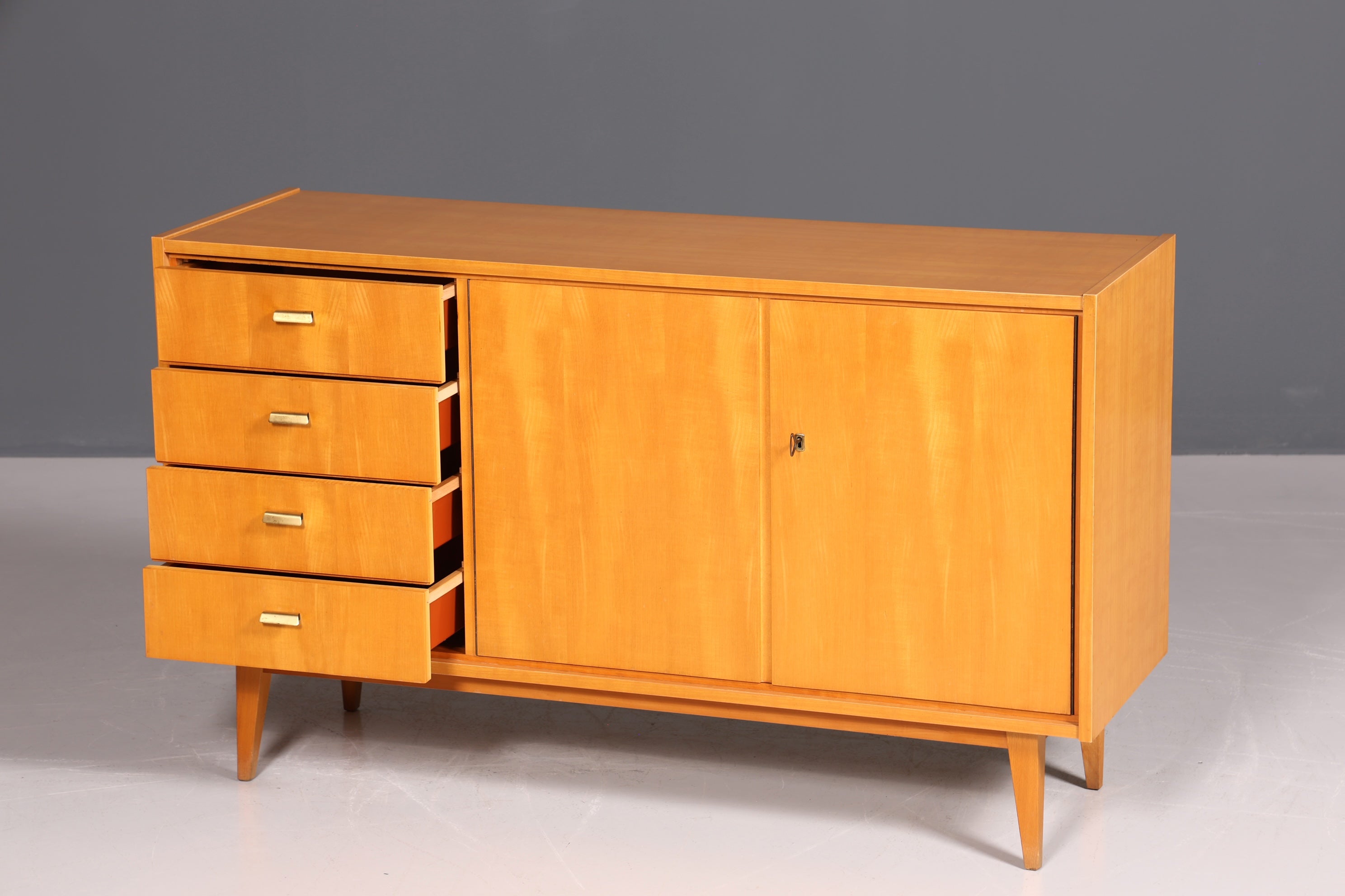 Magnifique buffet de style mid-century, meuble TV vintage rétro, commode, années 1960
