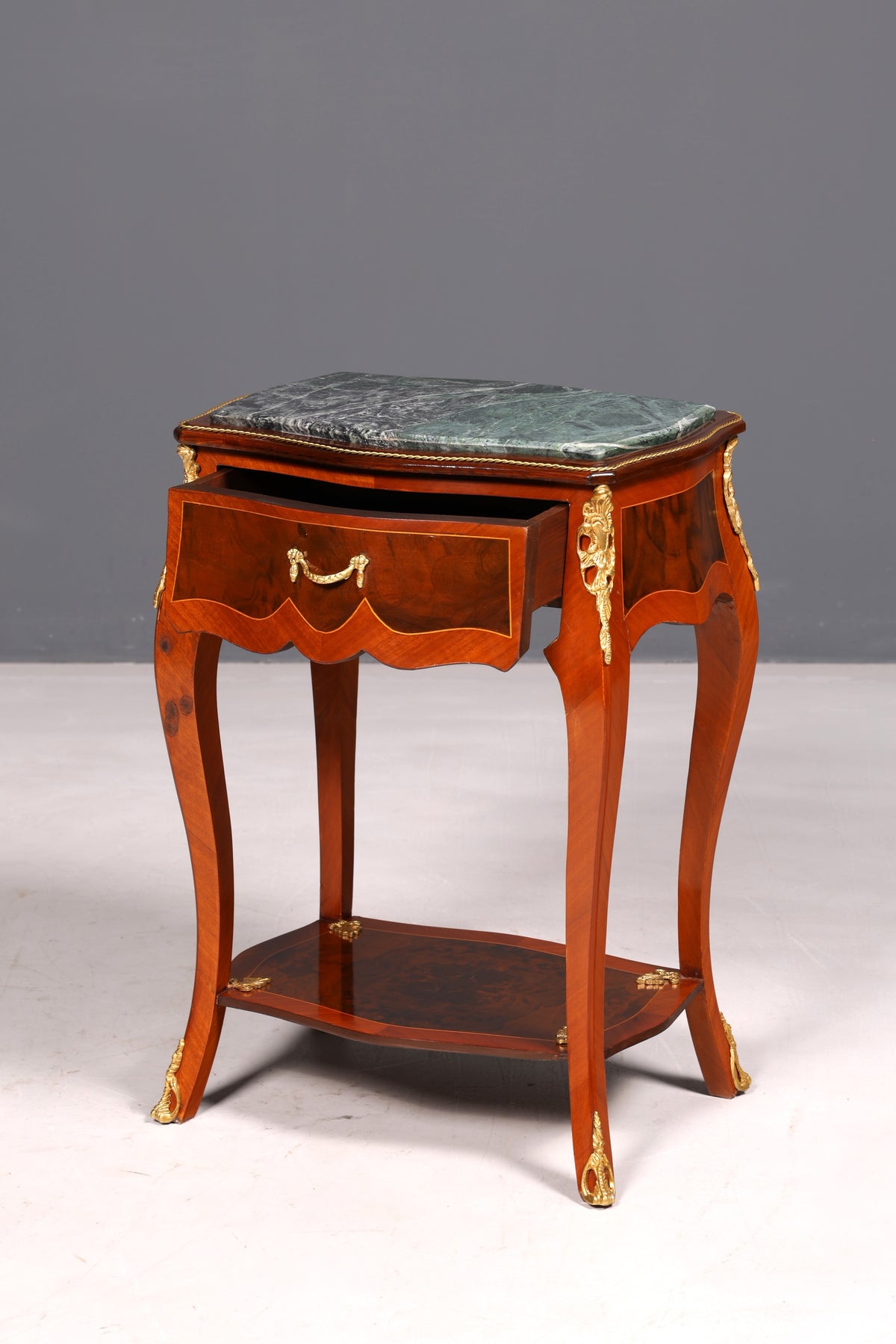 Traumhafter Louis XV Beistelltisch Barock Stil Ablagetisch Marmor Kommode Telefontisch