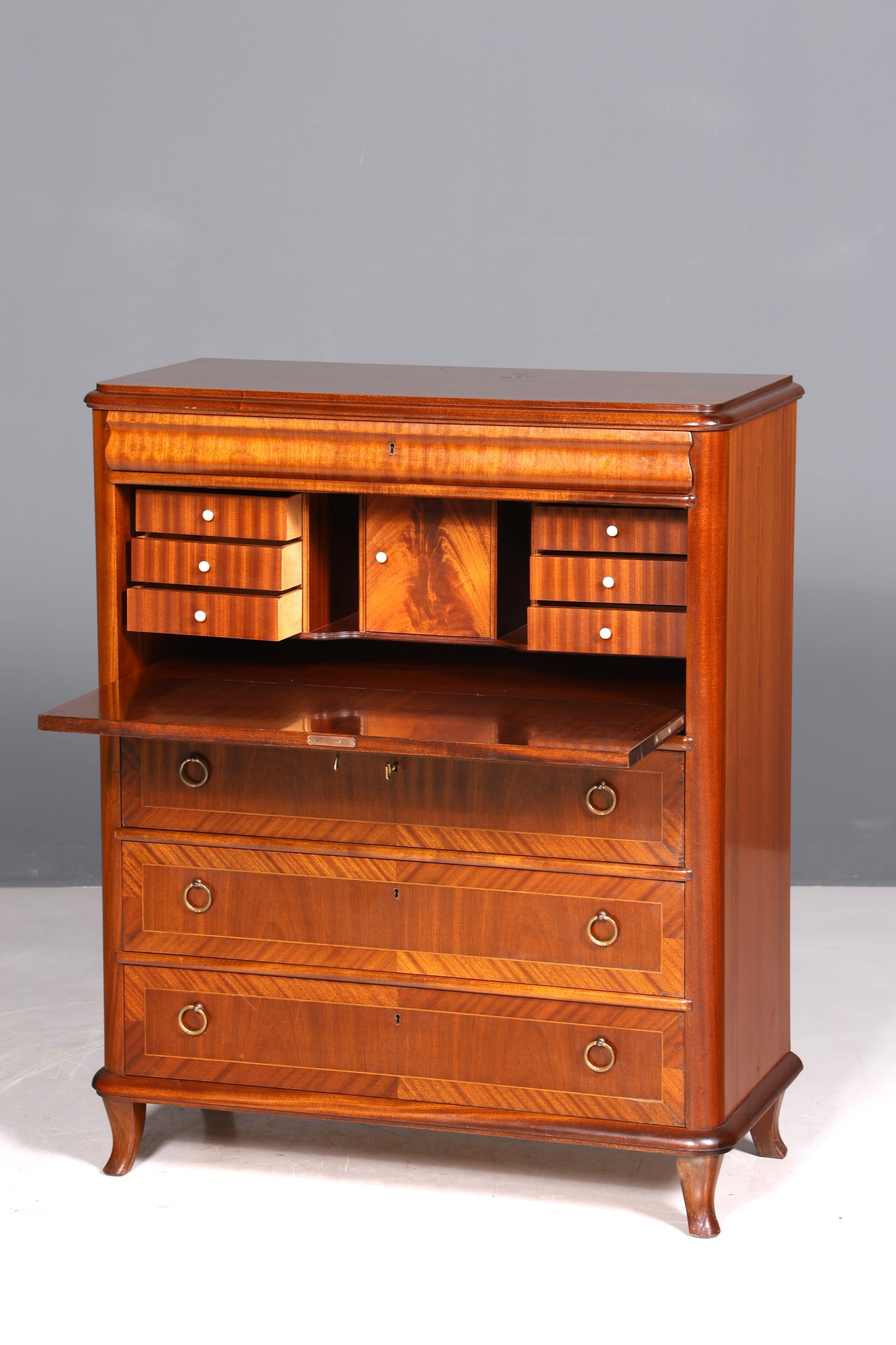 Magnifique secrétaire de style ancien, commode de bureau, style Art déco, bureau Vertiko des années 1950, commode