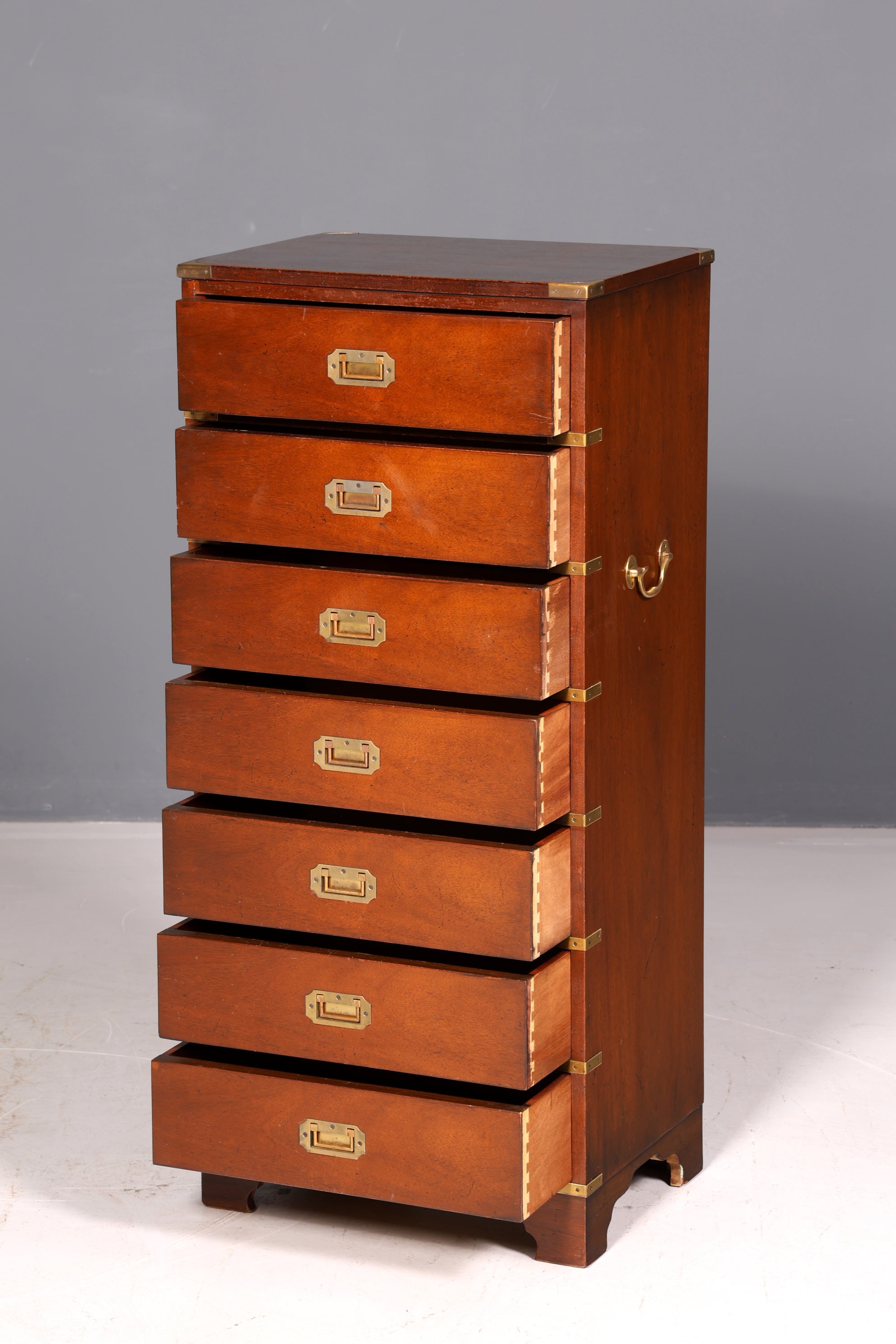Wunderschöne Maritime Kommode Englisch Vertiko Military Chest Schrank Schubladenkommode Antik Vintage