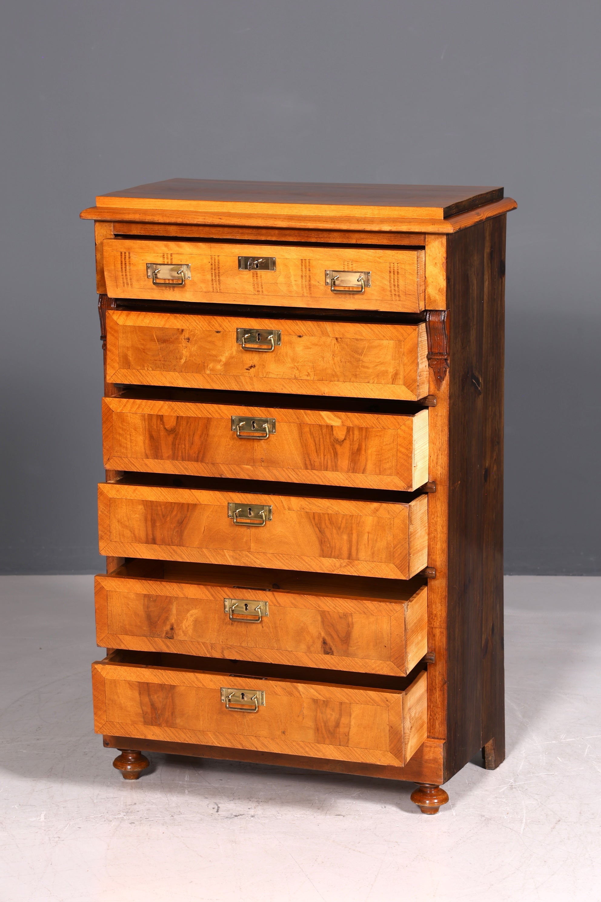 Belle commode Gründerzeit, vertiko Art Nouveau, commode antique, commode en lin