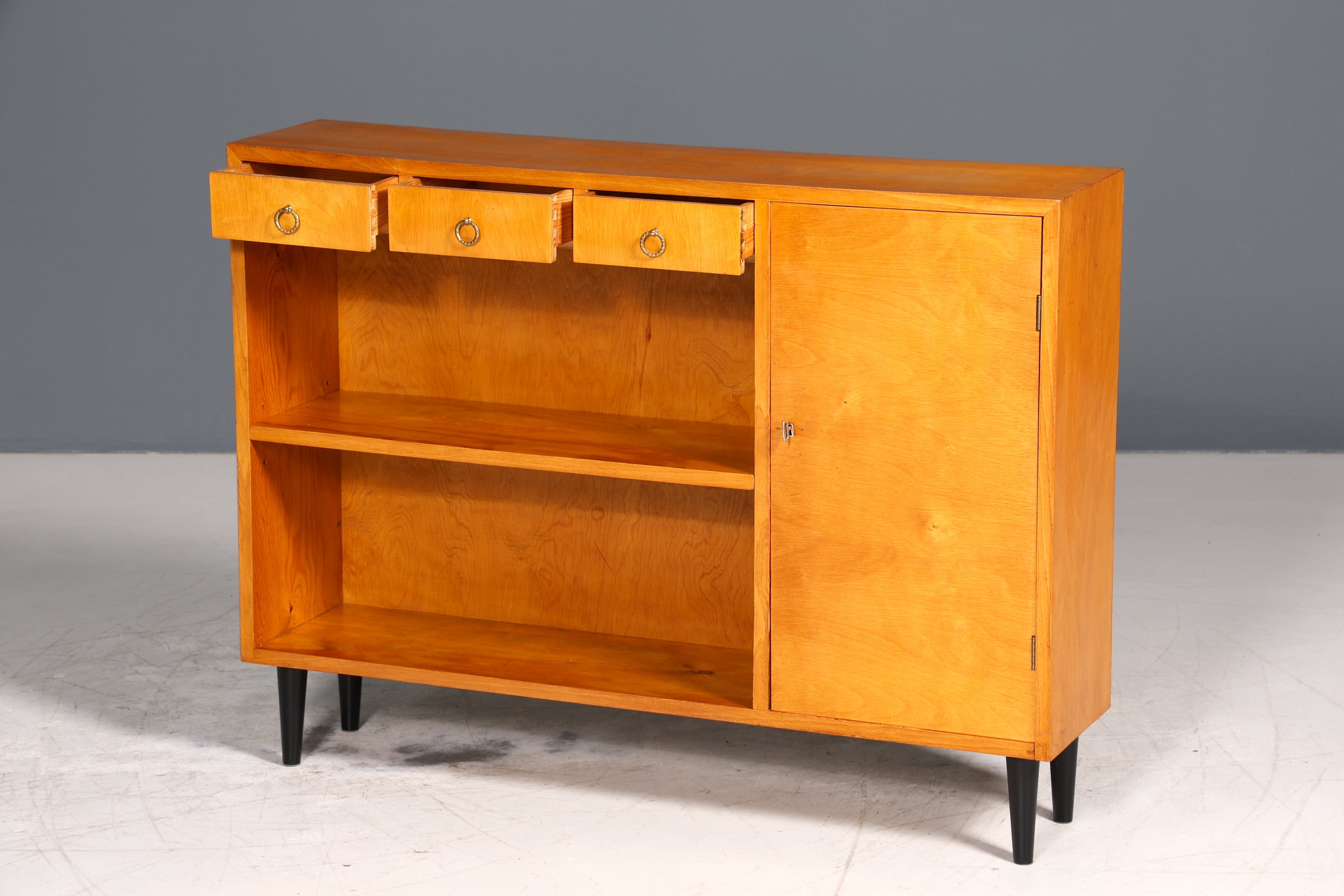 Traumhaftes Mid Century Sideboard Vintage TV Schrank Retro Regal Bücherregal 60s