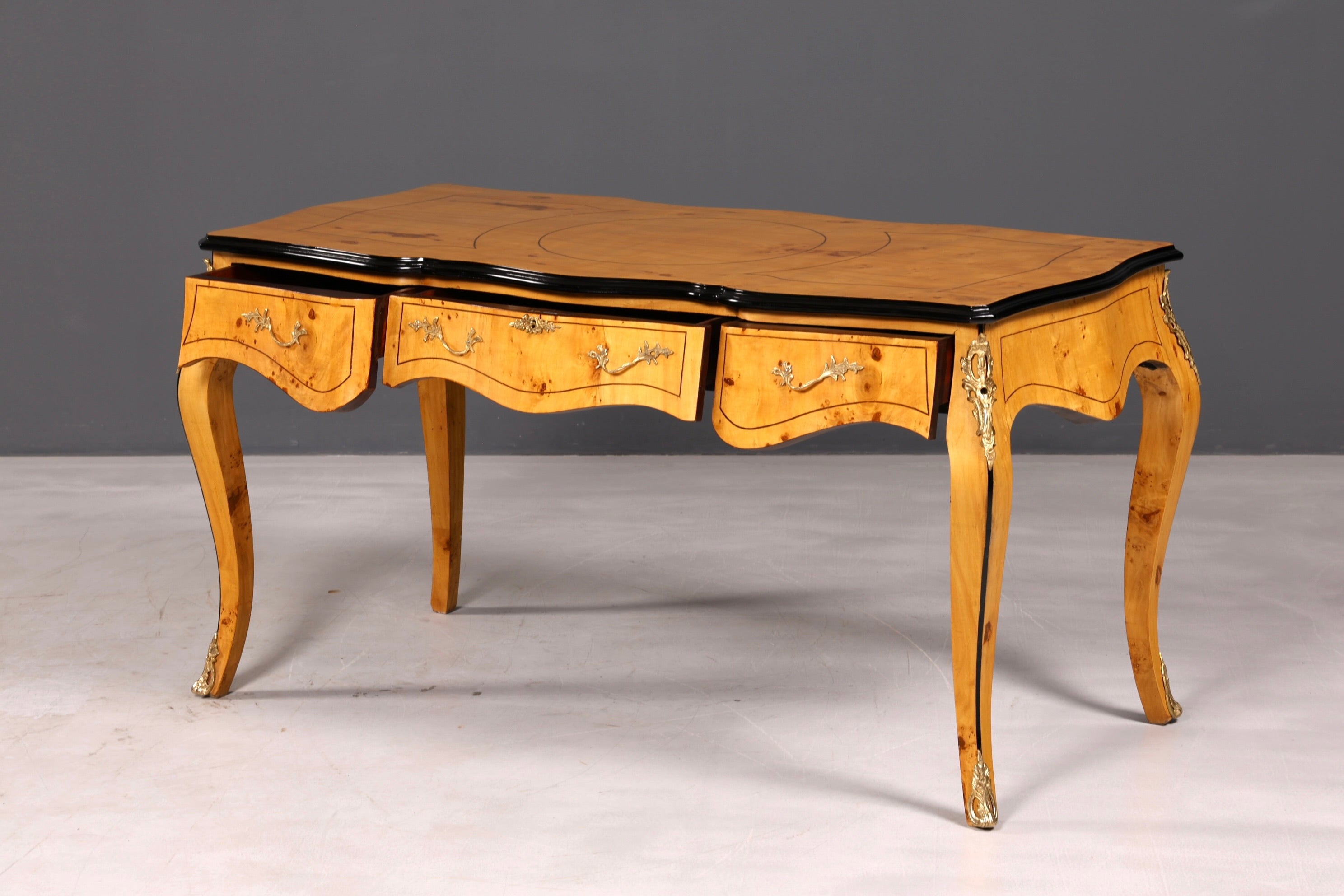 Wunderschöner Louis XV Stil Schreibtisch French Office Desk Antik Stil Bürotisch Massivholz