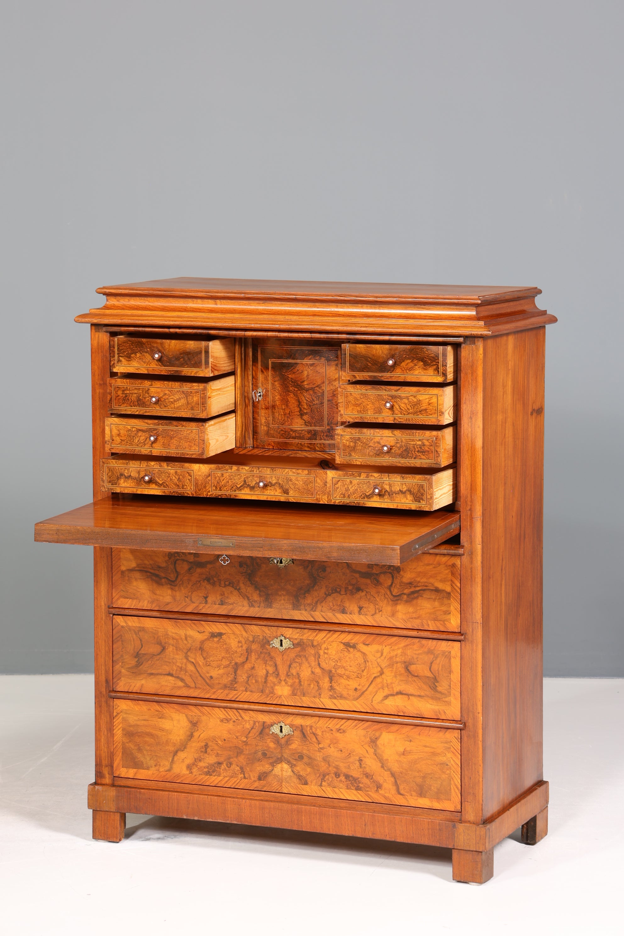 Wunderschöner Louis Philippe Sekretär um 1880 Gründerzeit Vertiko Antik Schrank Chiffoniere