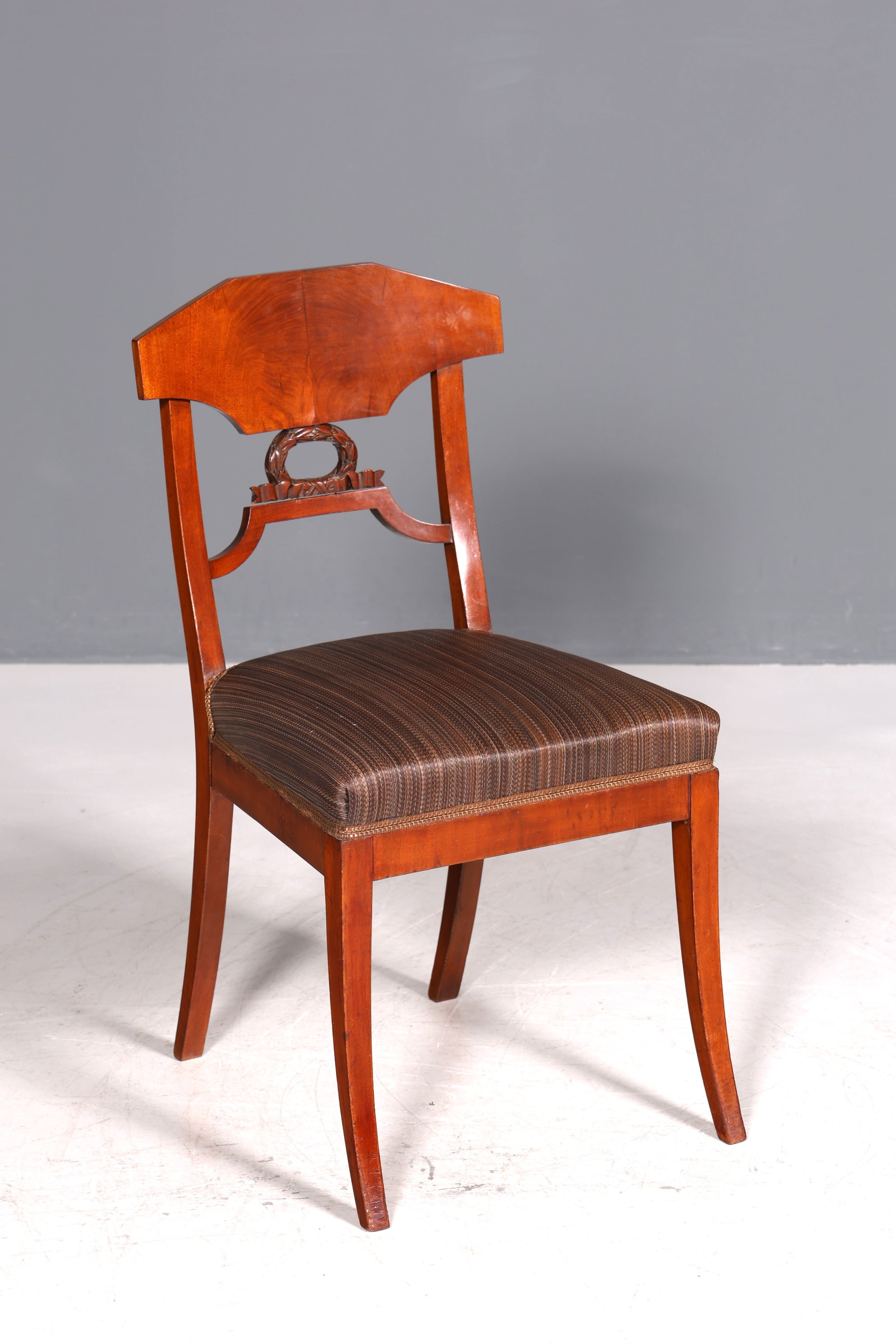 Chaise Biedermeier de rêve, chaise de cuisine ancienne, chaise secrétaire en bois véritable, chaise de salle à manger, 2 sur 2