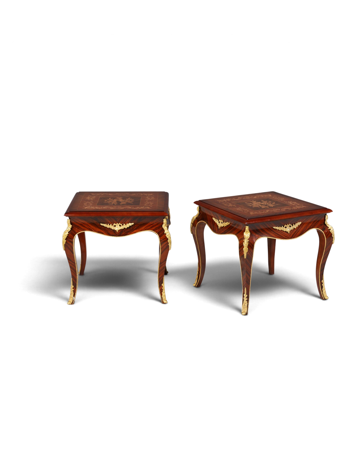 2x Traumhafte Barock Stil Louis XV Couchtische Antik Stil Ablagetische