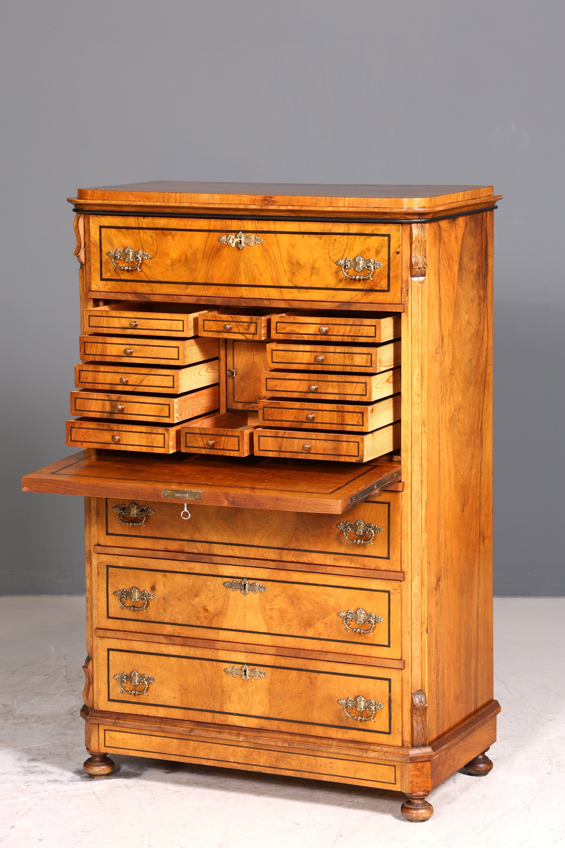 Traumhafter Gründerzeit Sekretär Vertiko Highboard Jugendstil Kommode Schrank um 1890