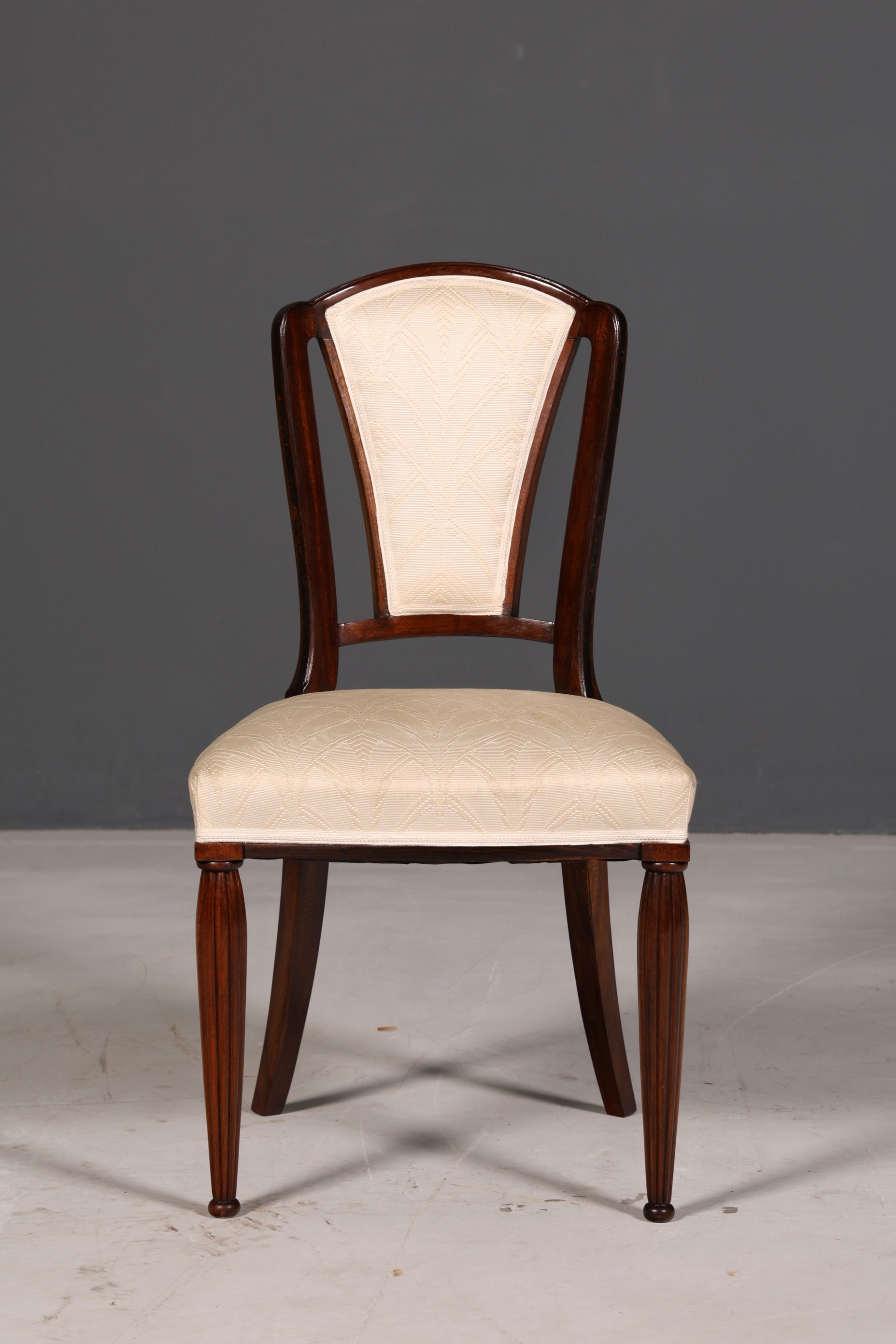 Élégante chaise Art déco vintage Chaise de salle à manger Chaise de secrétaire Chaise rembourrée Chaise à accoudoirs Chaise de cuisine 1 sur 2