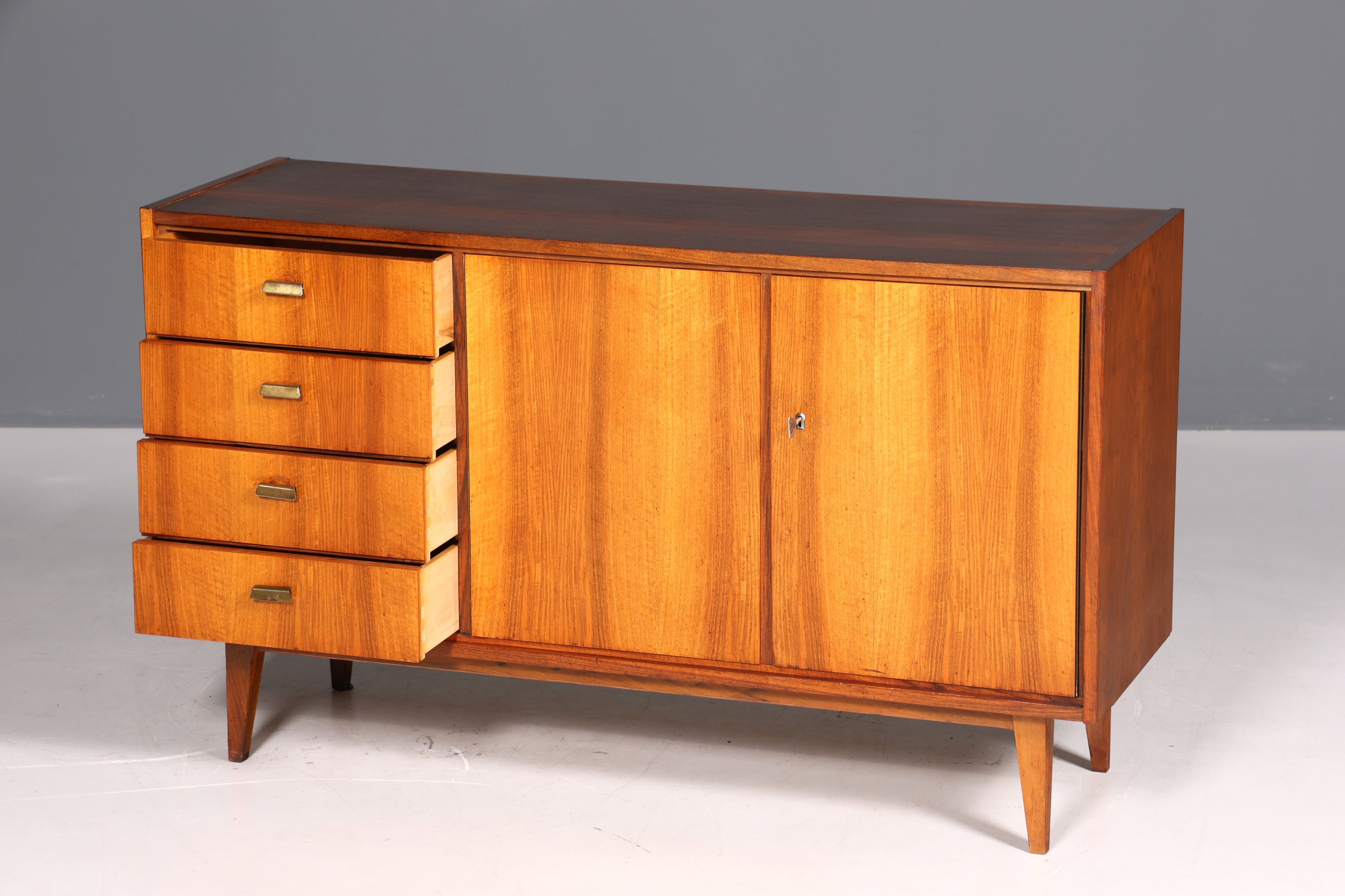Magnifique buffet de style mid-century, commode vintage, meuble TV, commode d&