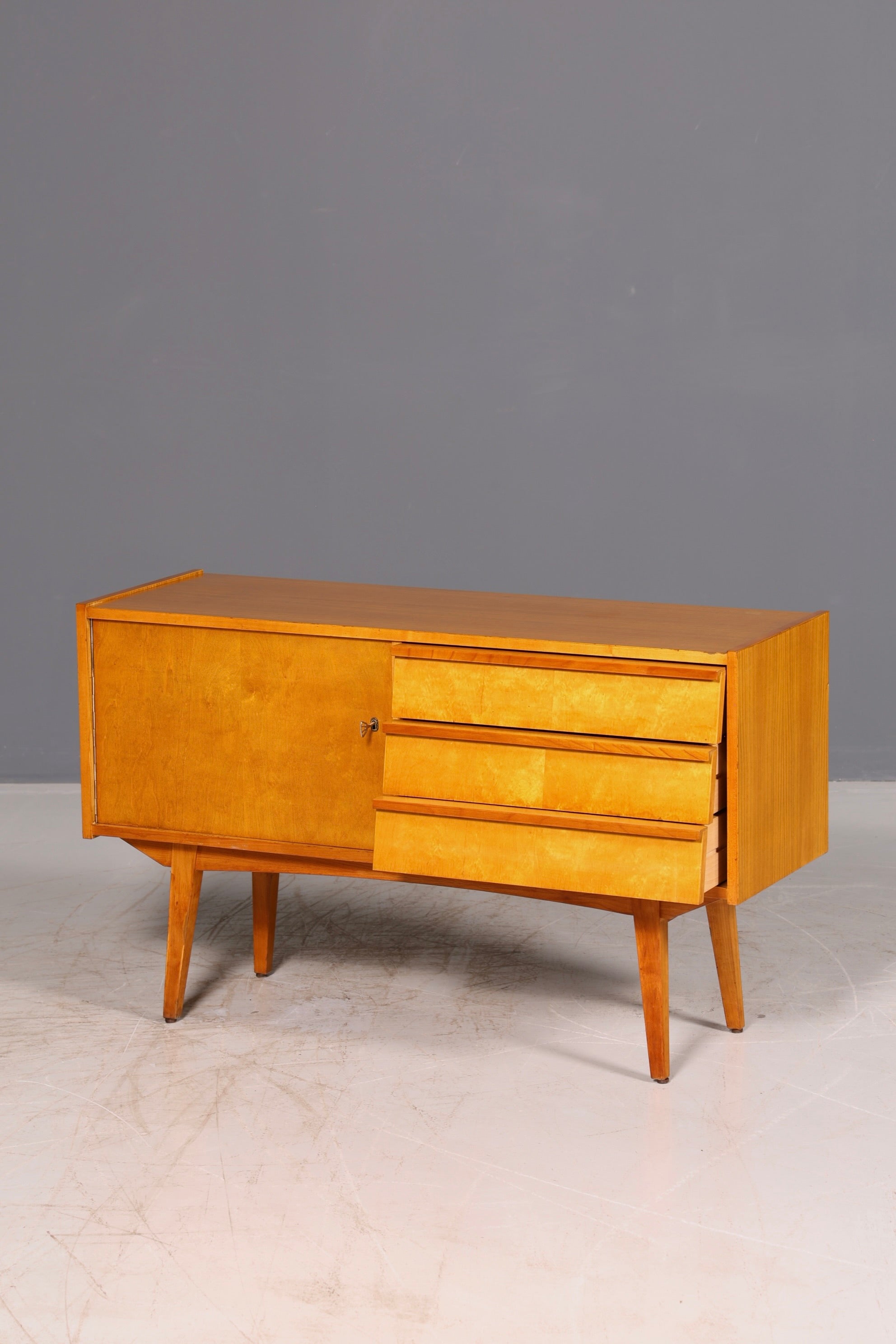 Wunderschönes Mid Century Sideboard Vintage TV Kommode 60er Schrank Anrichte Lowboard echt Holz