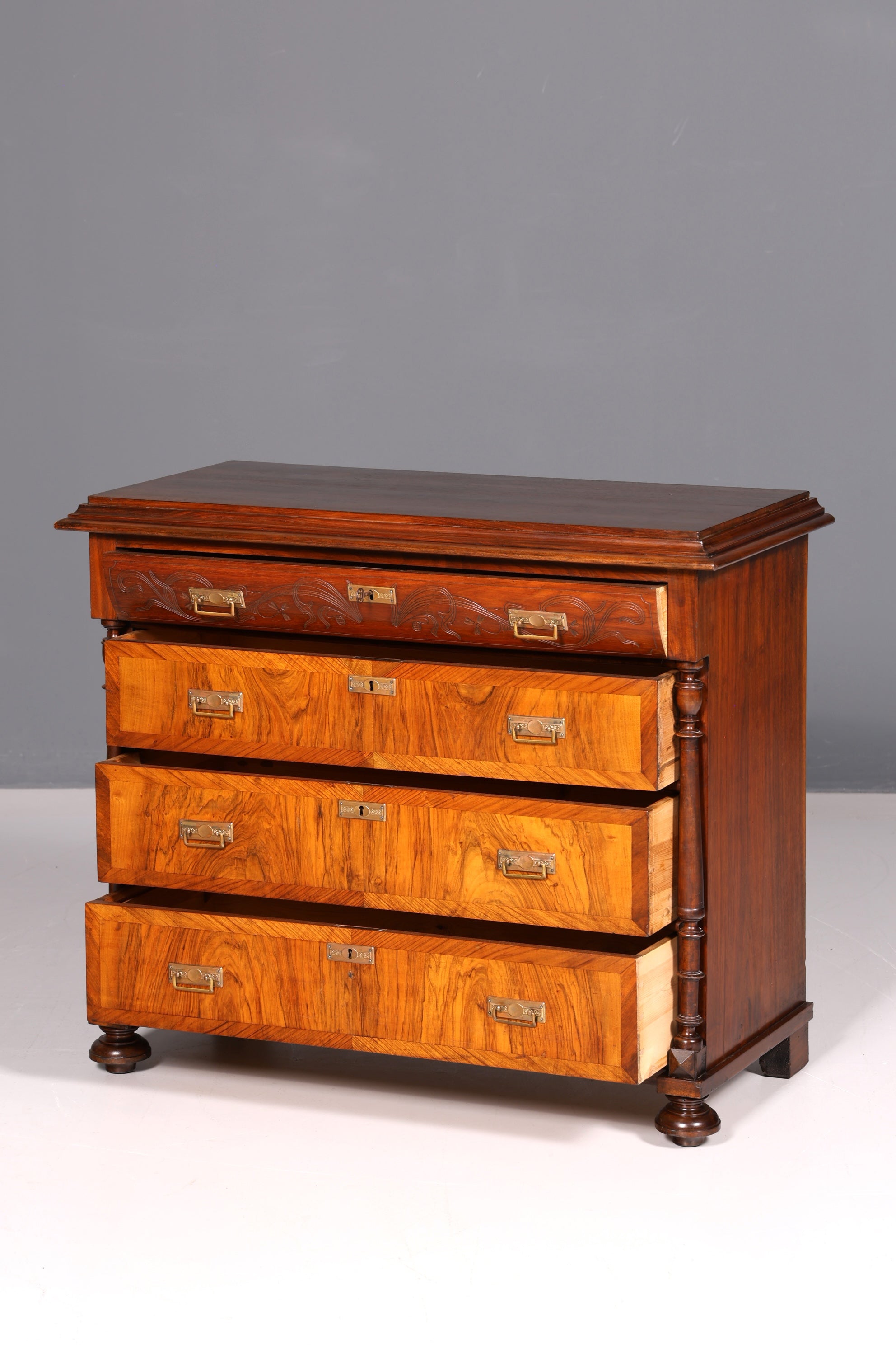 Wunderschöne Gründerzeit Kommode Louis Philippe Antik Sideboard Schubladenkommode Wäschekommode 1890