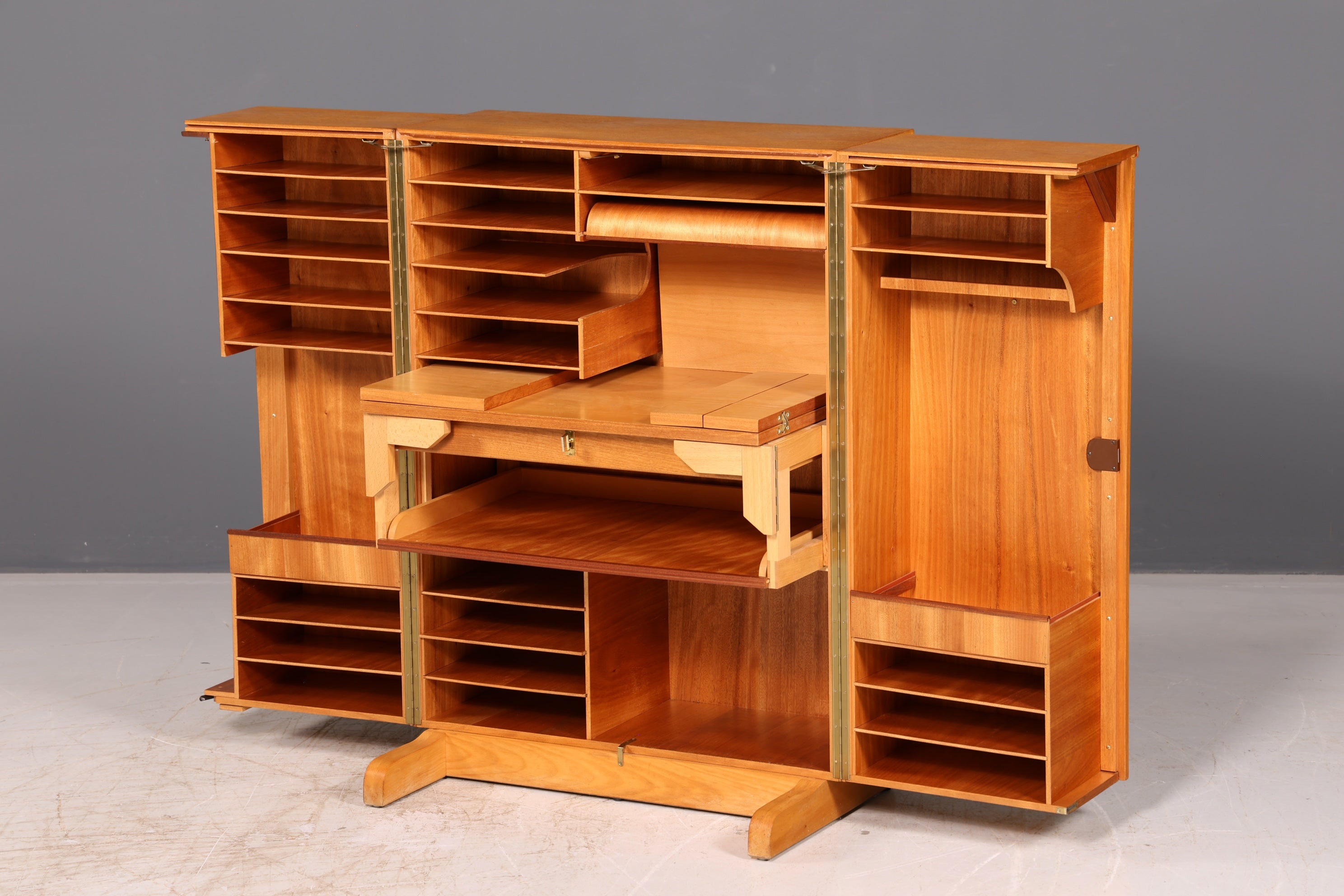 Seltener Magic Box Sekretär Mid Century Schreibkommode Büro Schrank Schweiz Designklassiker Vintage