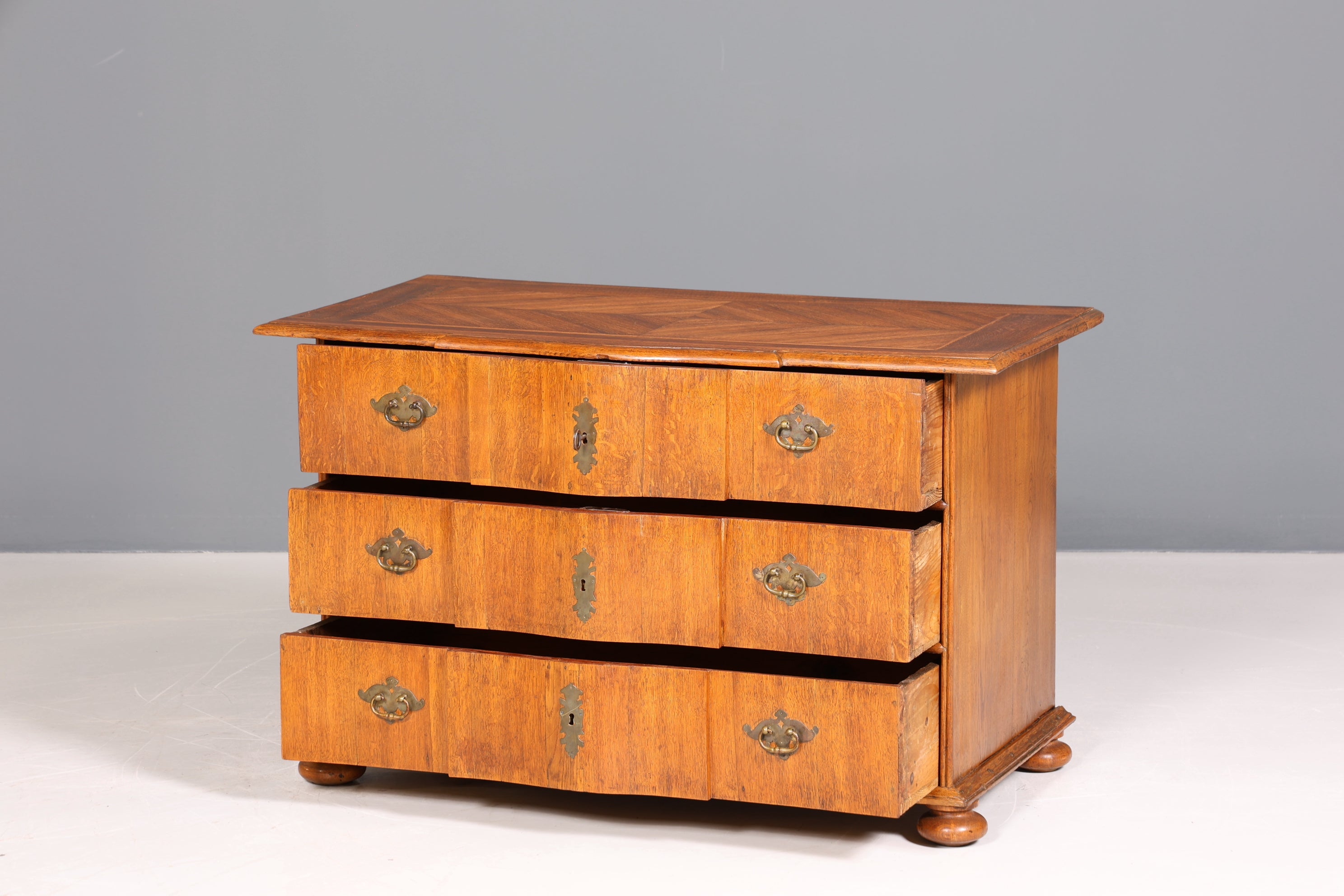 Edle Original Barock Kommode um 1800 Sideboard Antik massiv Holz Eiche Schubladenkommode