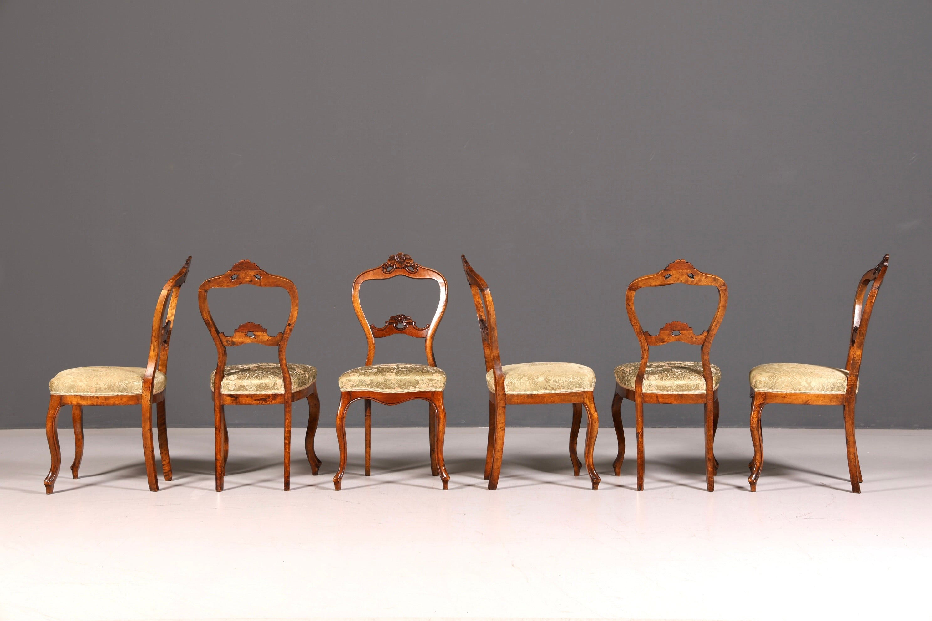 6x Traumhafte Louis Philippe Stil Stühle Biedermeier Stuhl Set Antik Küchenstühle Esszimmer Stühle
