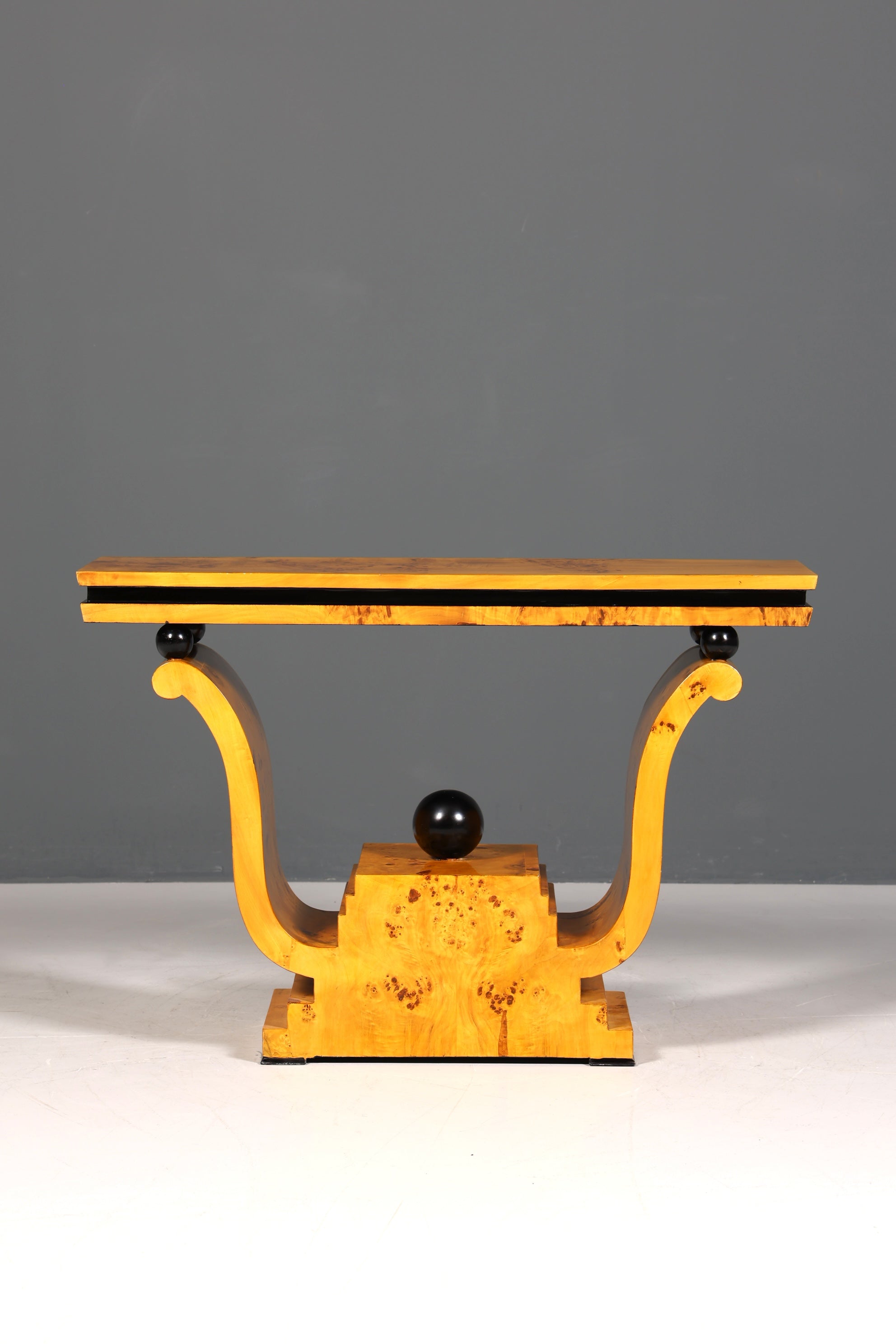 Console murale Art déco en bouleau, étagère d&