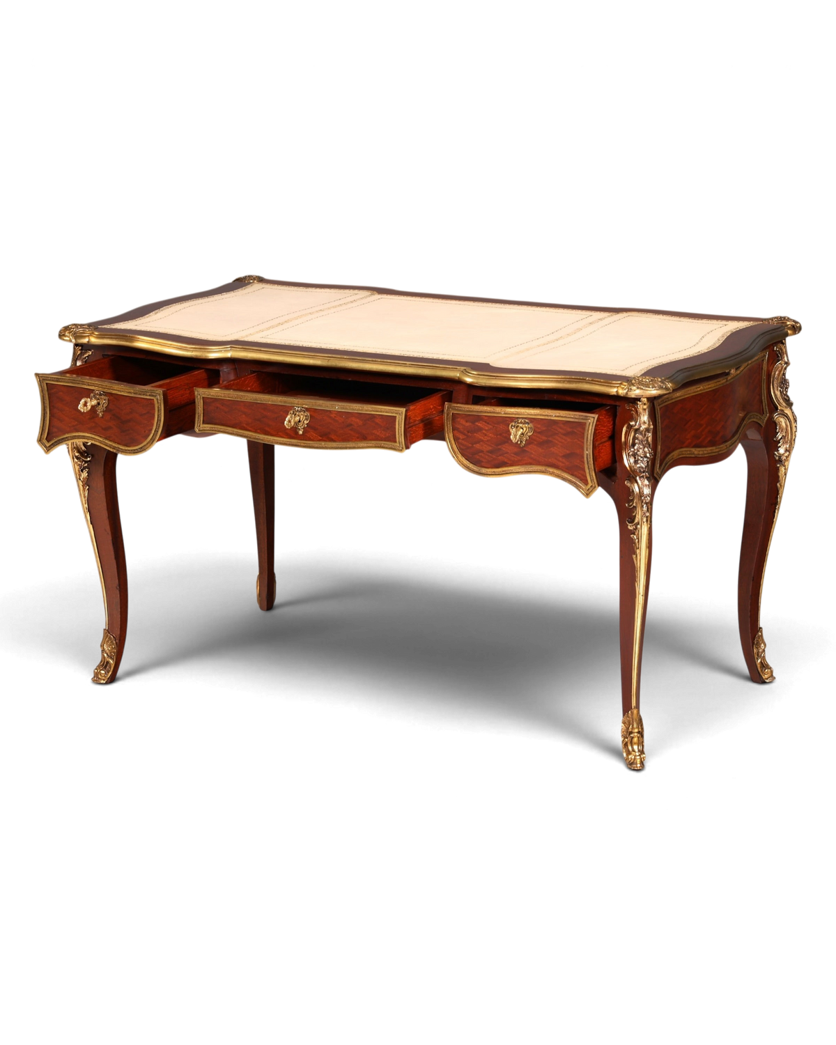G078 Finish - Louis XV Barock Schreibtisch usw. Messing Zarge, Preis muss ich noch recherchieren