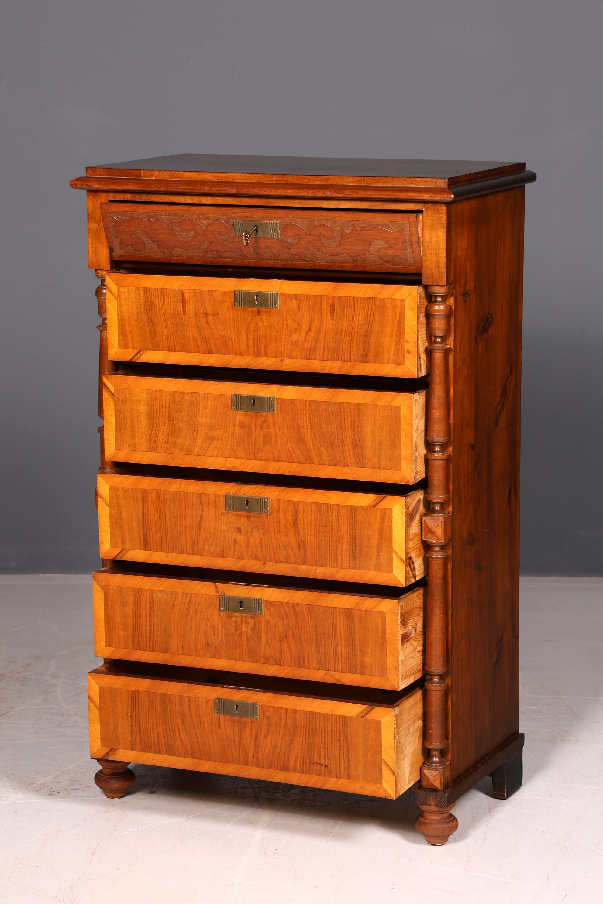 Wunderschöne Gründerzeit Kommode Jugendstil Vertiko Schubladenkommode Chiffoniere Antik Wäschekommode Vintage