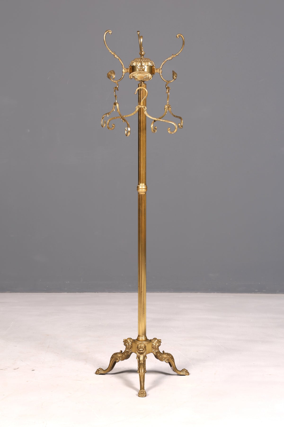 Prunkvoller Jugendstil Messing Garderobenständer Kleiderhaken Antik Flur Kleiderständer
