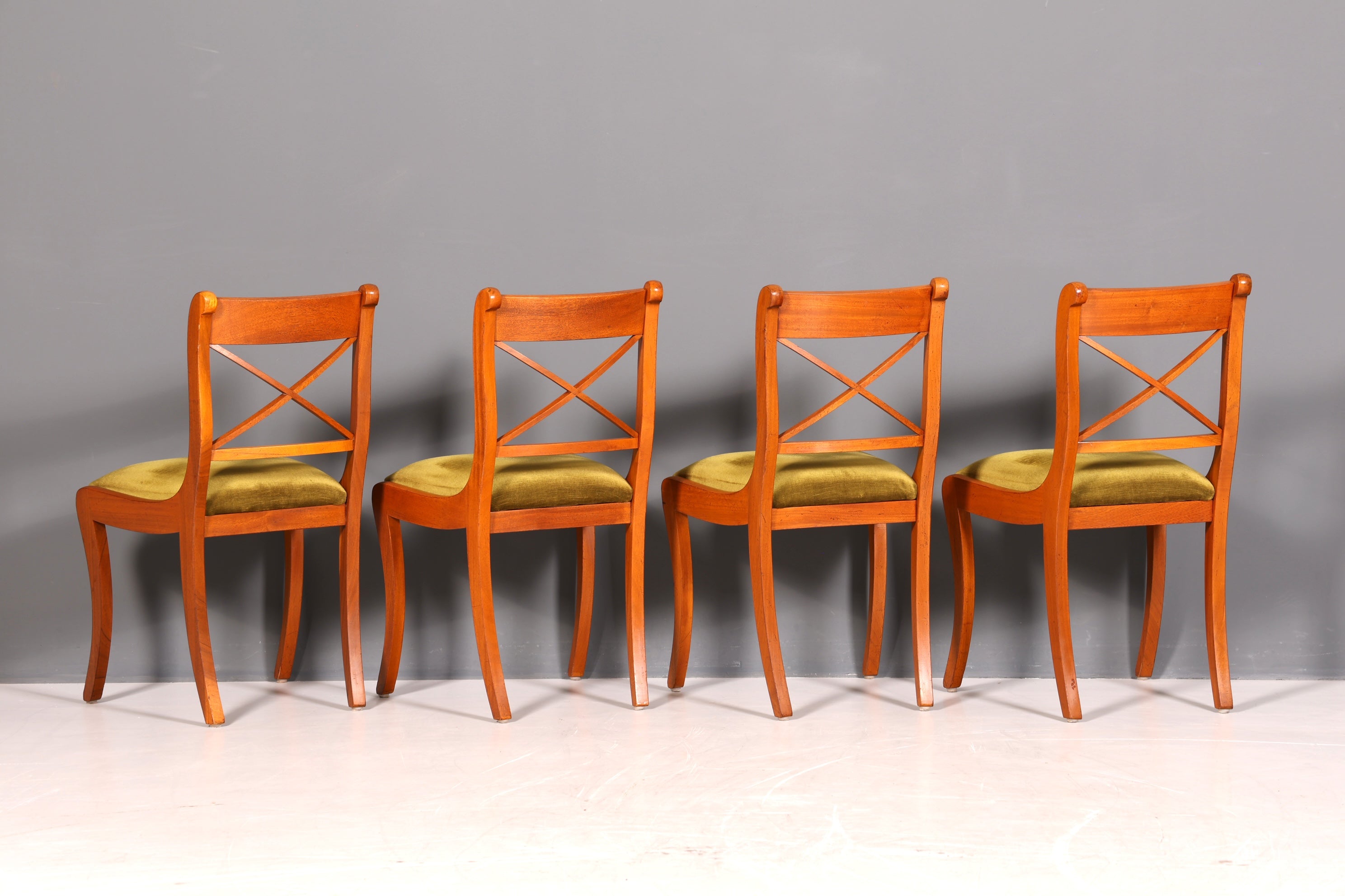 G789 Finish 4x Edle Englische Stühle Englisch Dining Chairs Antik 60er Jahre Regency Küchenstühle Stuhlset (Kopie 2)