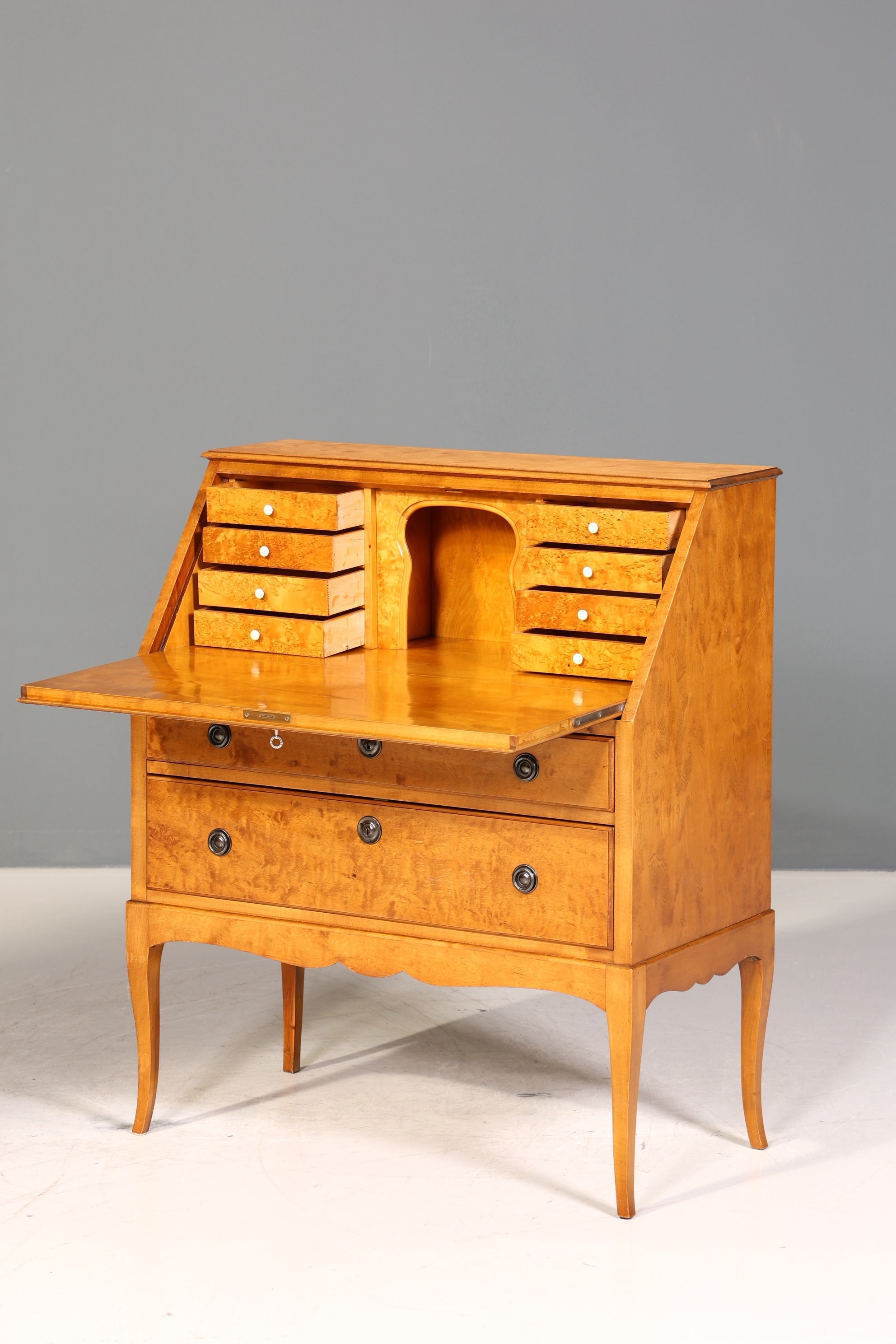 Traumhafter Sekretär um 1946 Büro Kommode echt Holz Schreibtisch Bürokommode