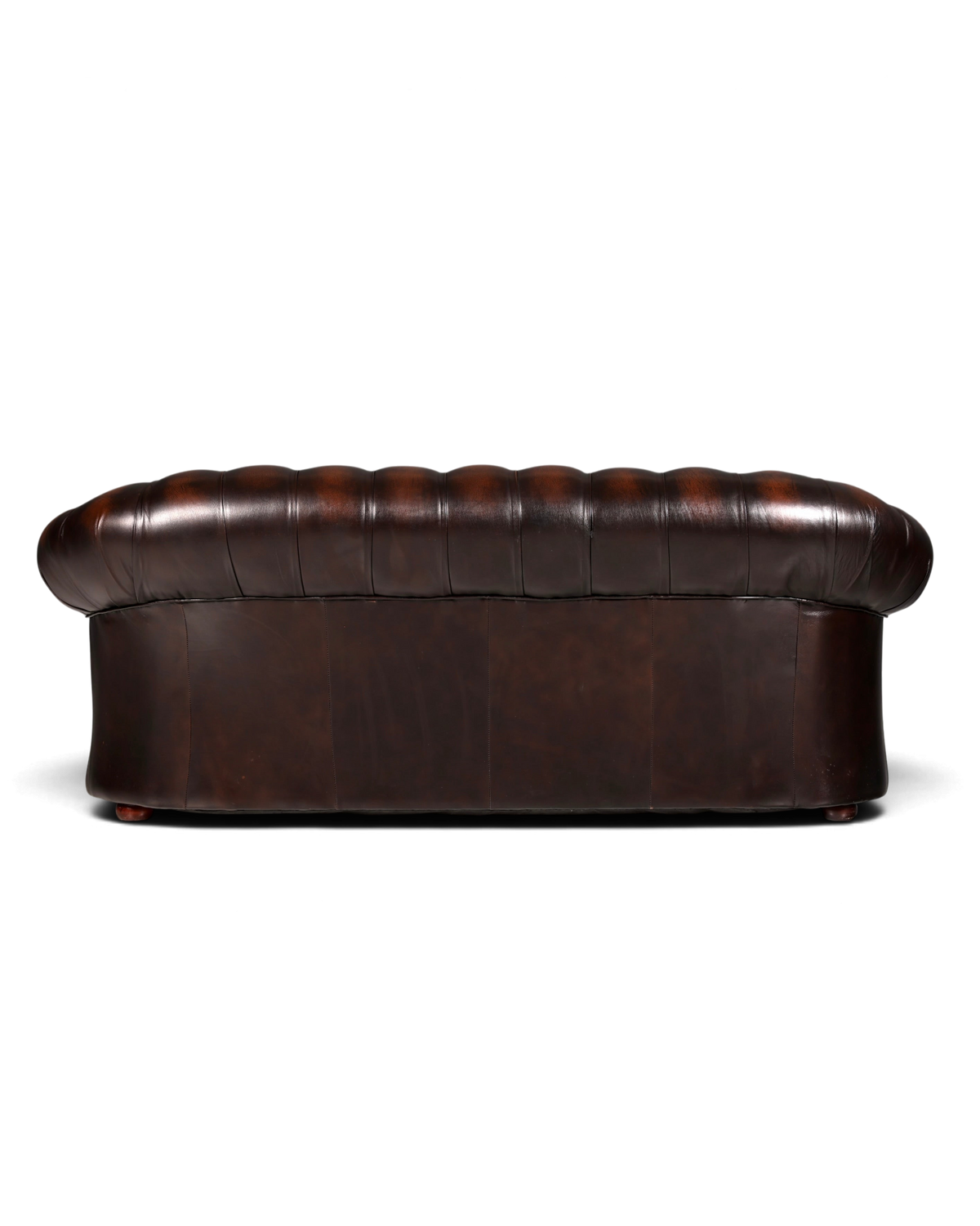 Hauptstadt Möblerei Chesterfield Centurion 3-Sitzer Sofa aus braunem Echtleder mit klassischer Knopfheftung