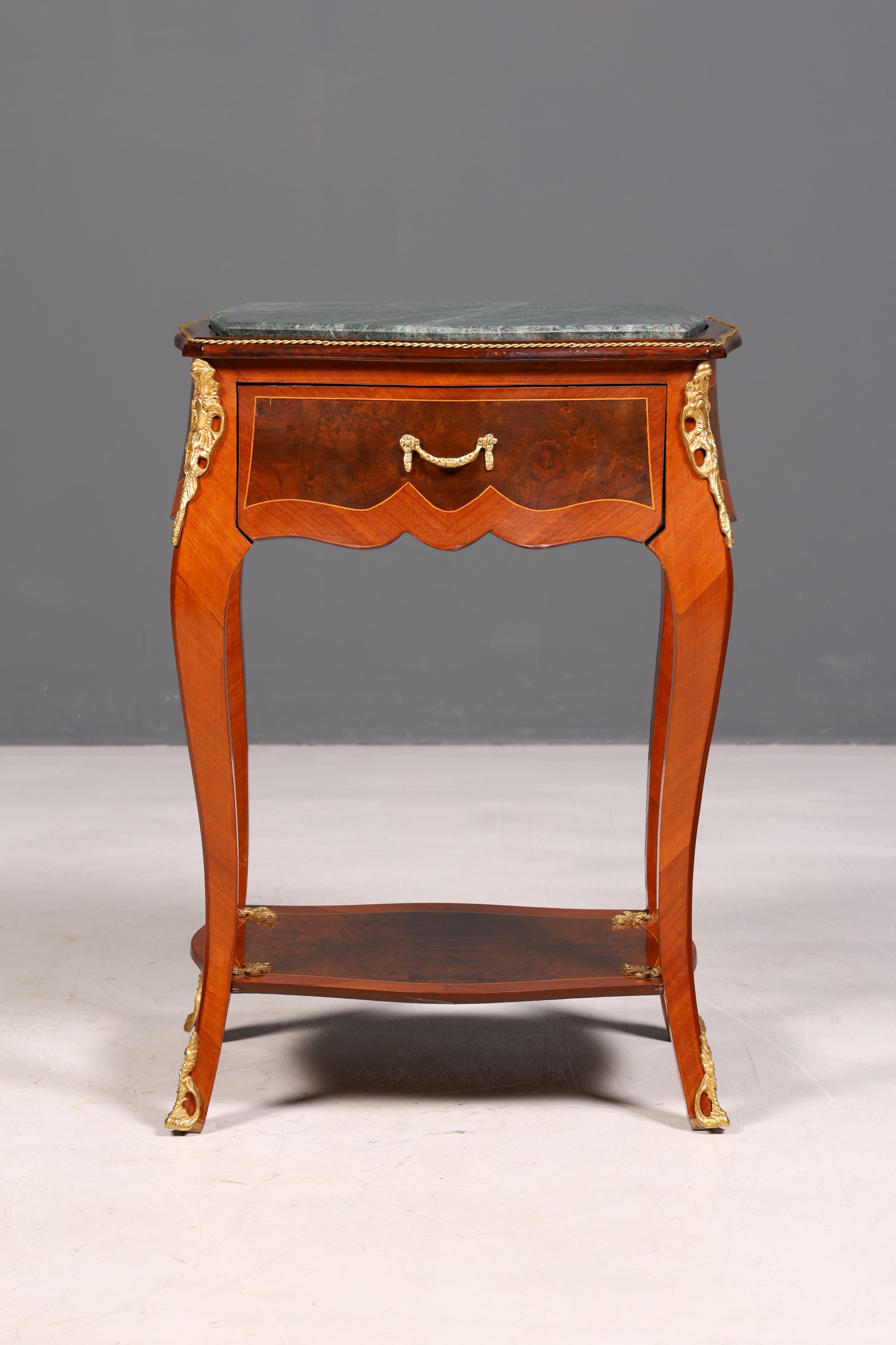 Traumhafter Louis XV Beistelltisch Barock Stil Ablagetisch Marmor Kommode Telefontisch