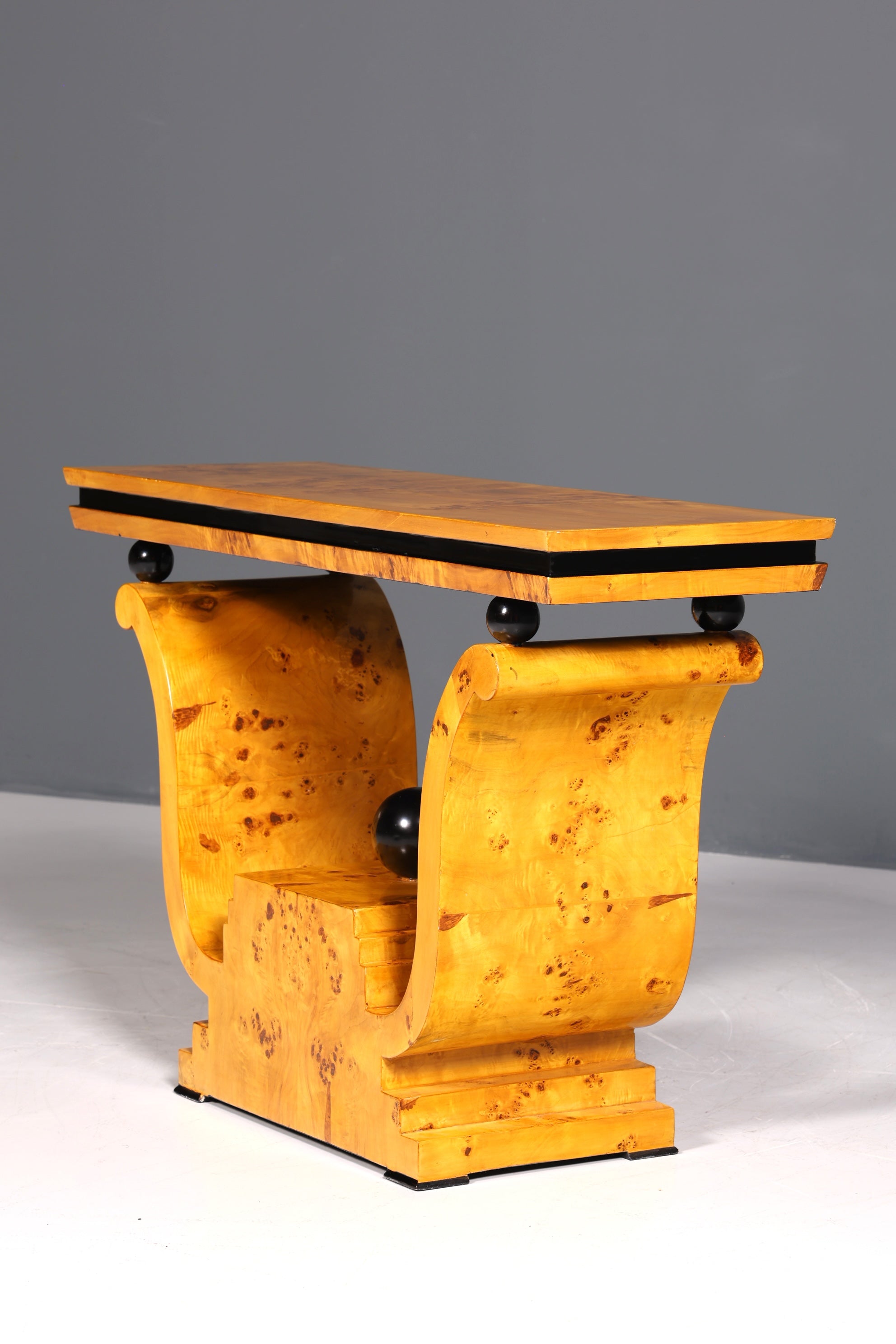 Console murale Art déco en bouleau, étagère d&