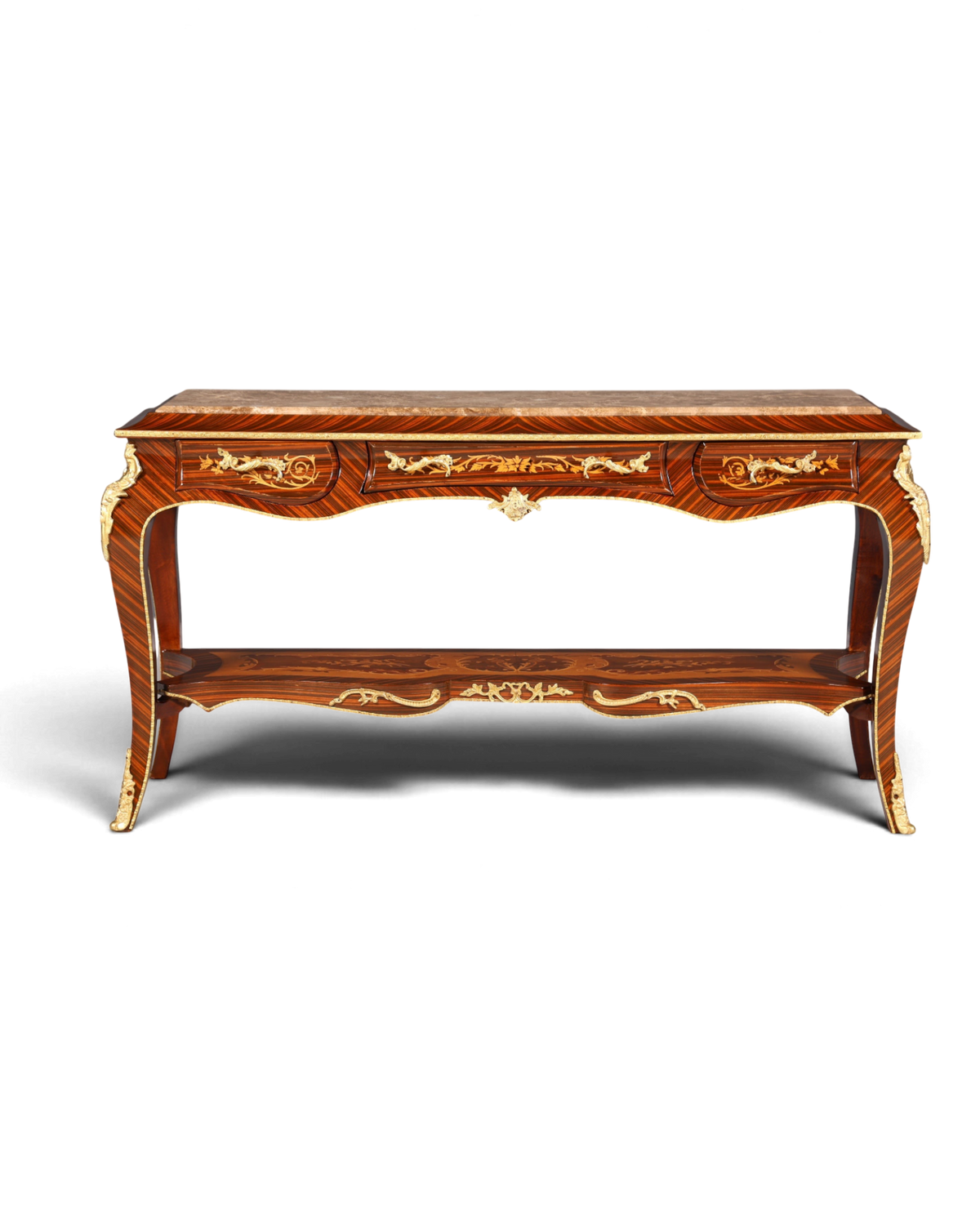 Traumhafte Barock Stil Konsolen Tisch Marmor Antik Stil Intarsien Konsole