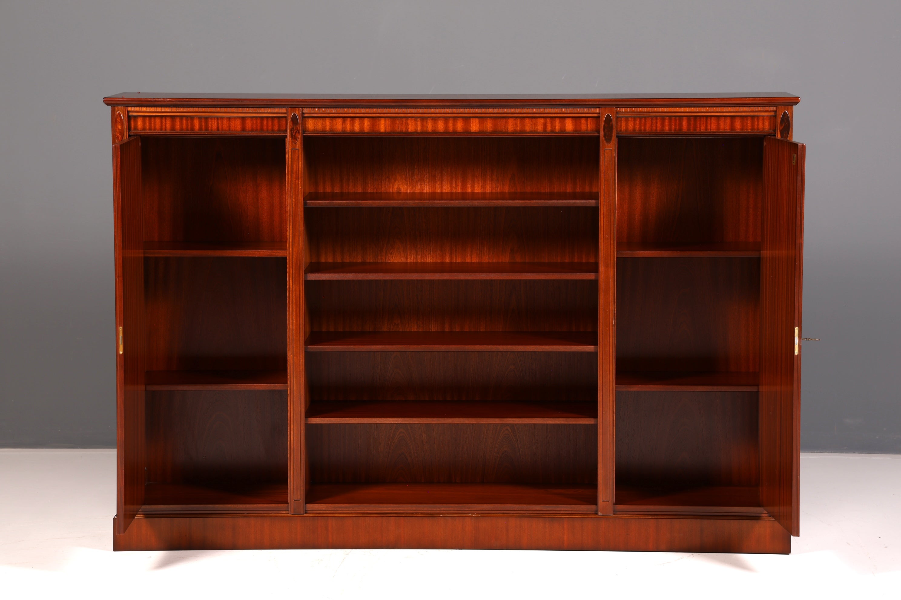 Wunderschönes Heldense Bücherregal Mahagoni Englisch Regal Bookshelf Buchablage Antik Vintage